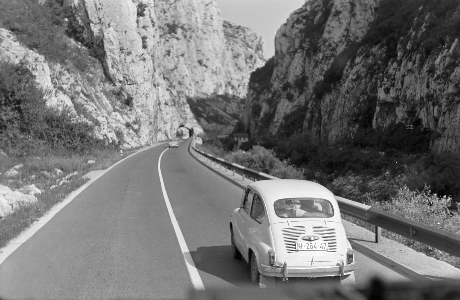 1969, Szalontai Tamás, hegyszoros, Fiat-márka, automobil, Fortepan #302083