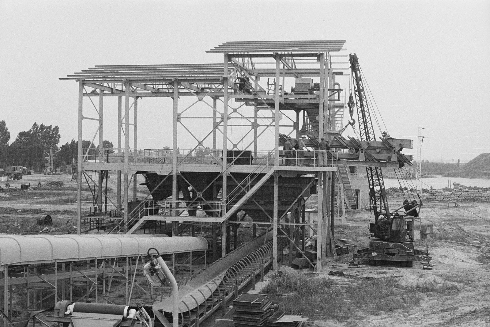 1970, Szalontai Tamás, construction, crane, steel structure, Fortepan #302096