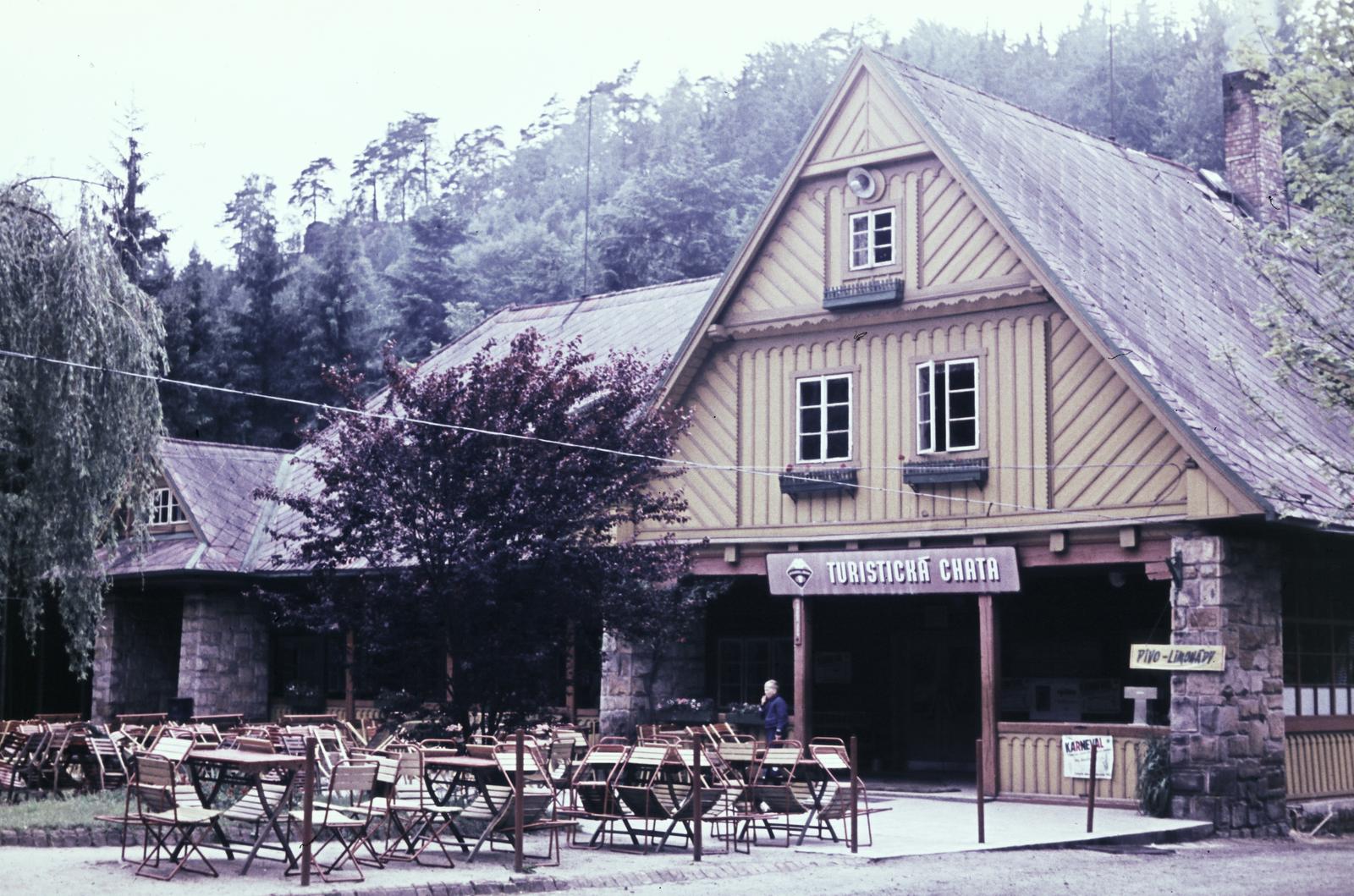 1960, Szalontai Tamás, terasz, turistaház, színes, Fortepan #302137