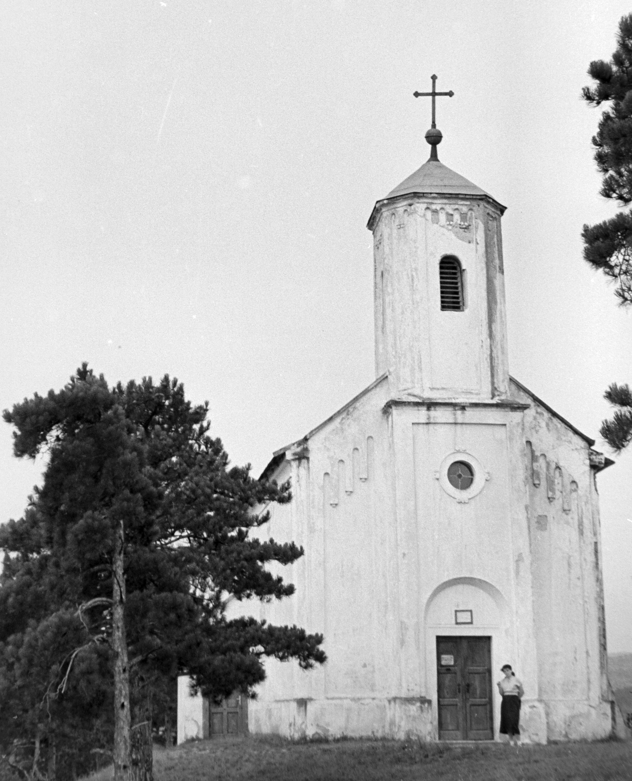 Hungary,Lake Balaton, Vonyarcvashegy, Szent Mihály-kápolna., 1957, Németh Tamás, chapel, Fortepan #30223
