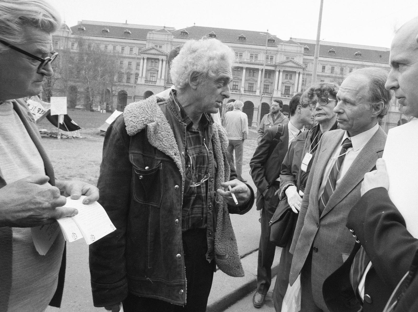 1990, Szebeni András, Best of, politikus, beszélgetés, dohányzás, Fortepan #302312