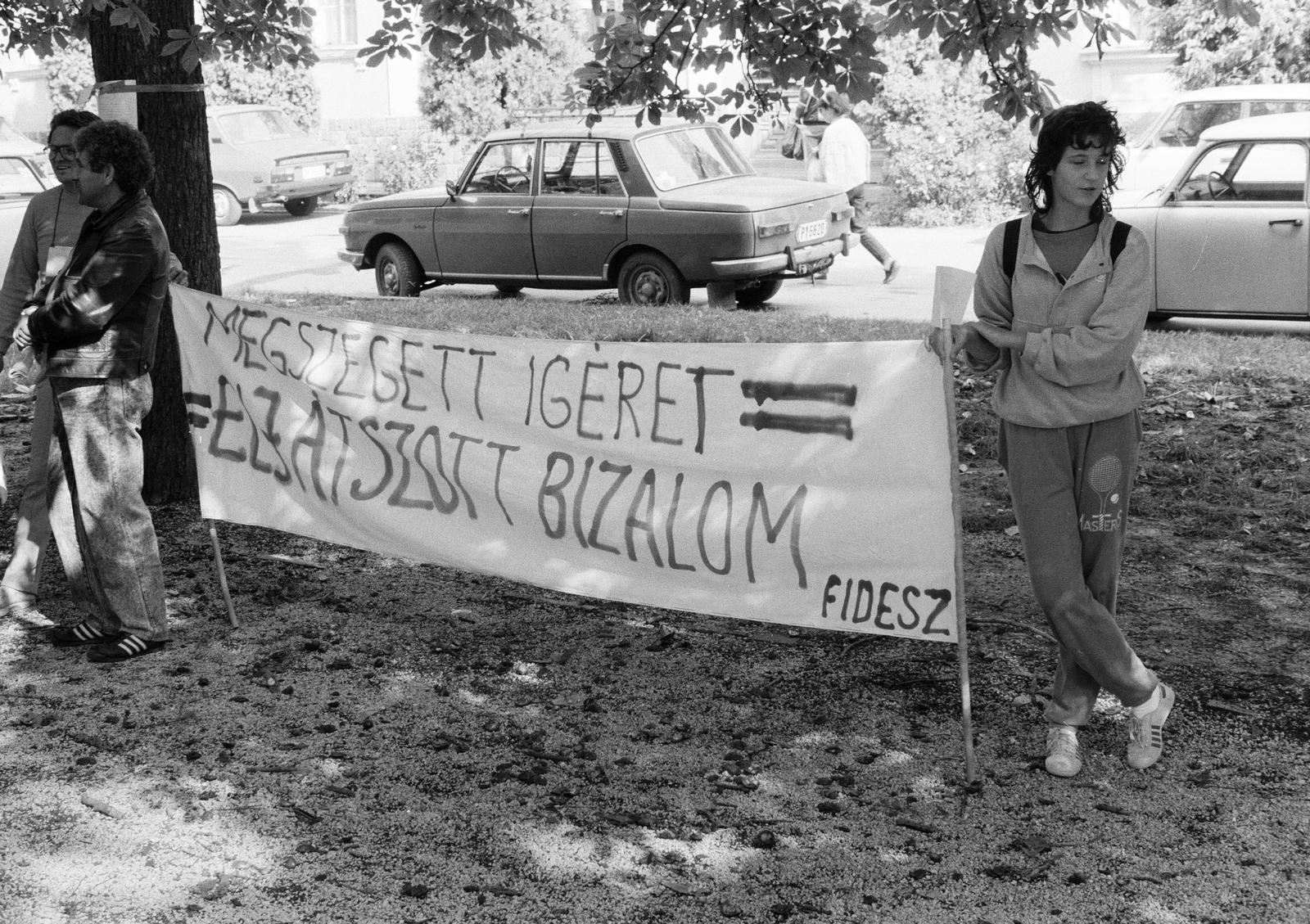 1989, Szebeni András, Best of, rendszám, felirat, fiatalság, Fortepan #302326