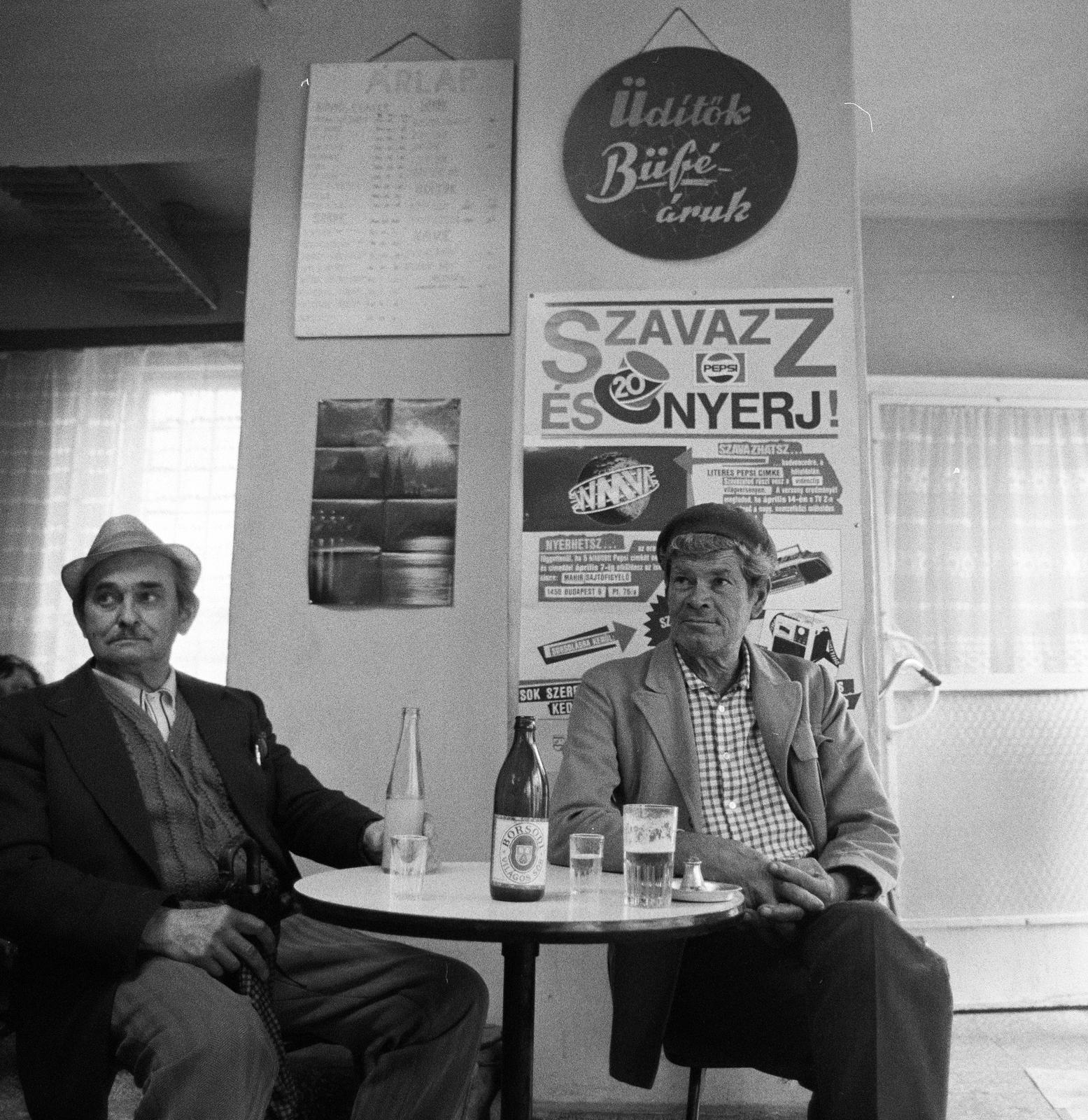 1990, Szebeni András, Best of, plakát, sör, üdítőital, büfé, kocsma, Fortepan #302483