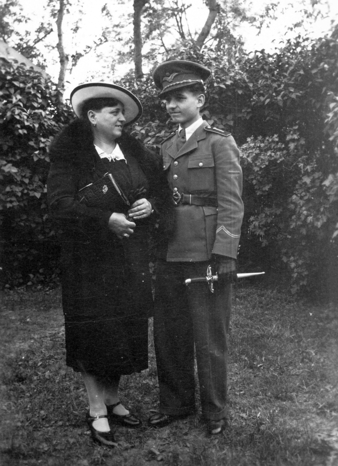 1942, Pétek Edit, mother, dagger, chevron, Fortepan #30254