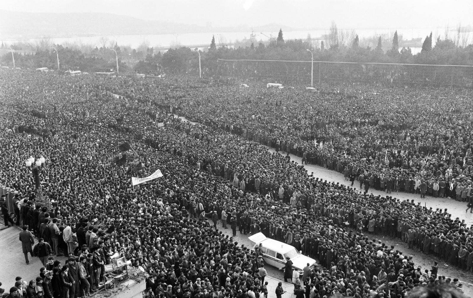 1990, Szebeni András, tömeg, politika, Fortepan #302546