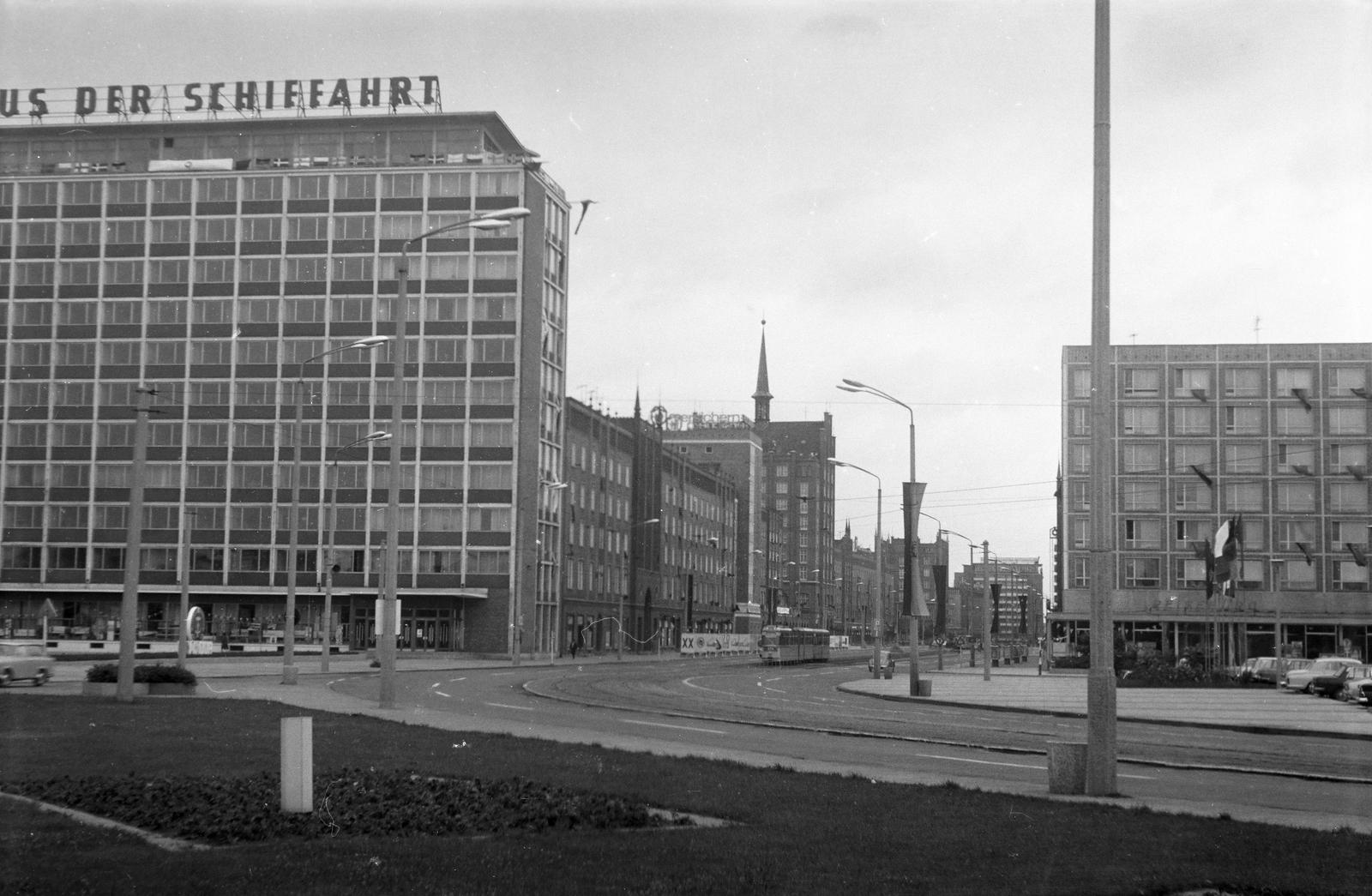 1966, Szomolányi József, modern architecture, german text, Fortepan #302615