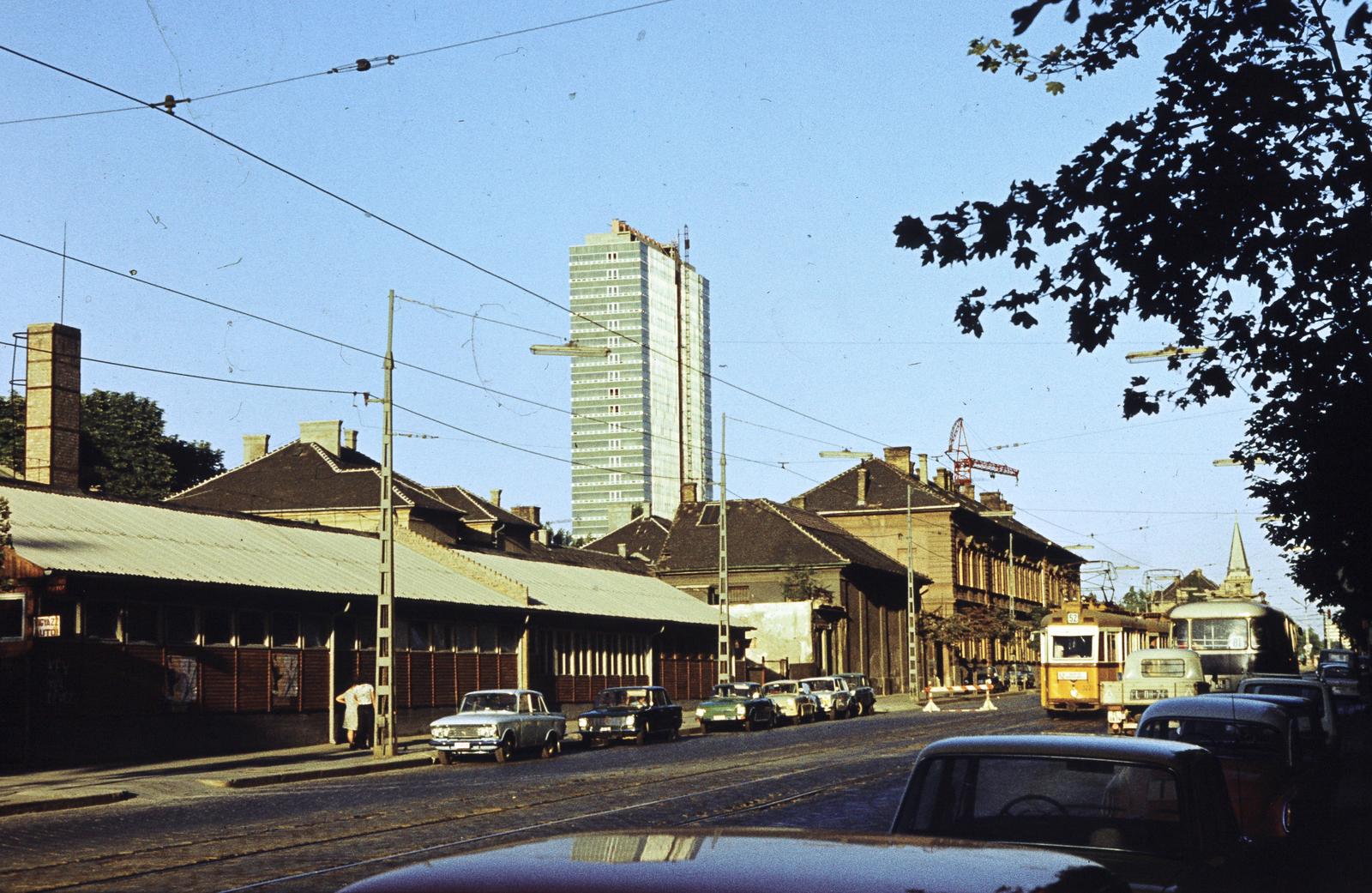1974, Szomolányi József, high-rise building, colorful, Fortepan #302625