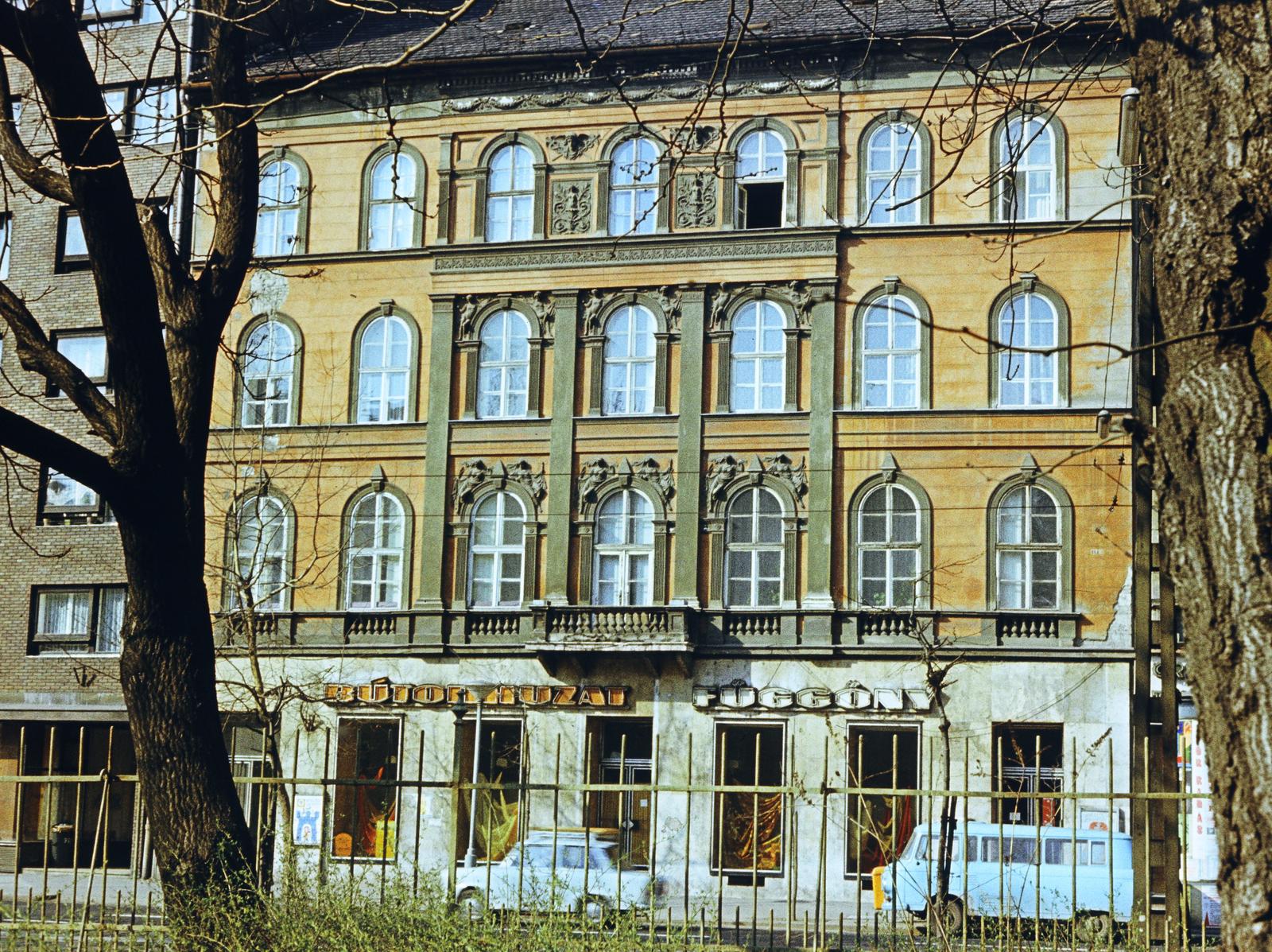 1980, Szomolányi József, színes, osztott ablak, Lakástextil, Fortepan #302636