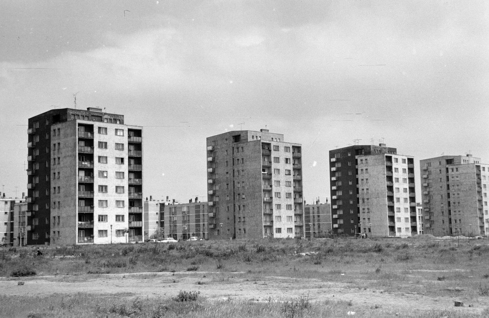 1966, Szomolányi József, blocks, concrete block of flats, Fortepan #302661