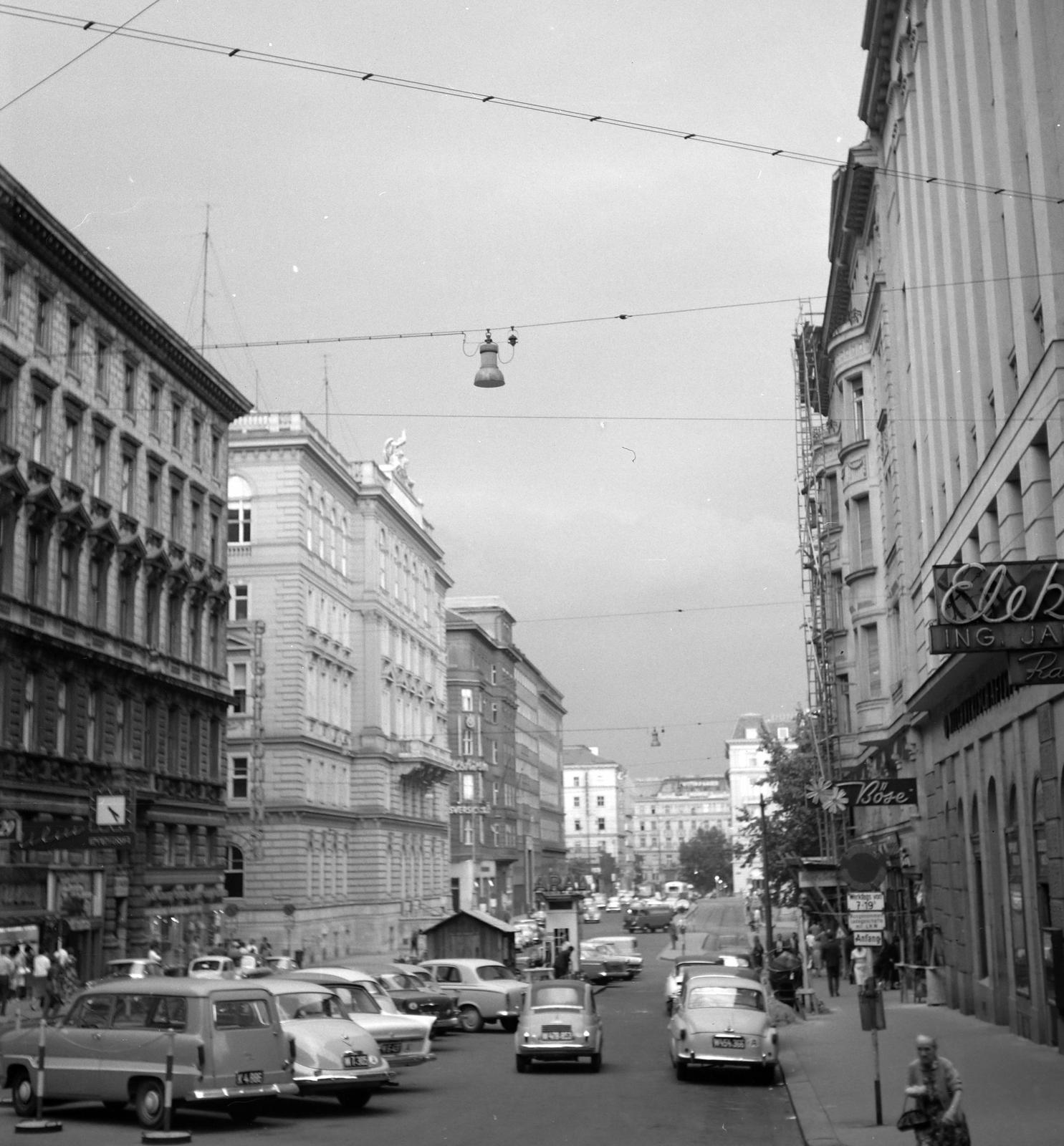 1964, Szomolányi József, utcakép, parkolóház, Fortepan #302749