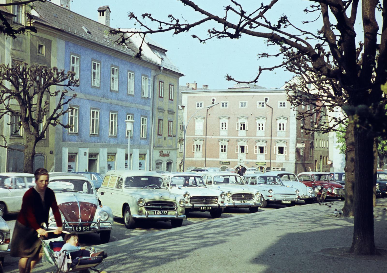 1975, Szomolányi József, car park, colorful, Fortepan #302787