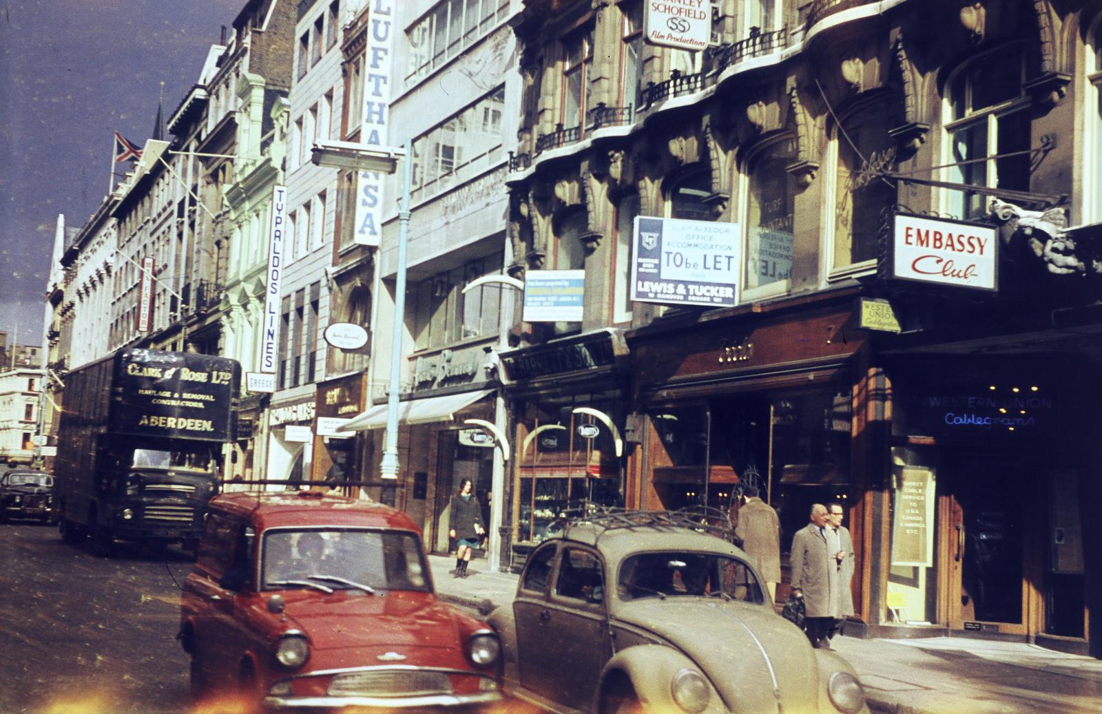 United Kingdom, London, Old Bond Street., 1967, Szomolányi József, street view, colorful, ad, Fortepan #302793