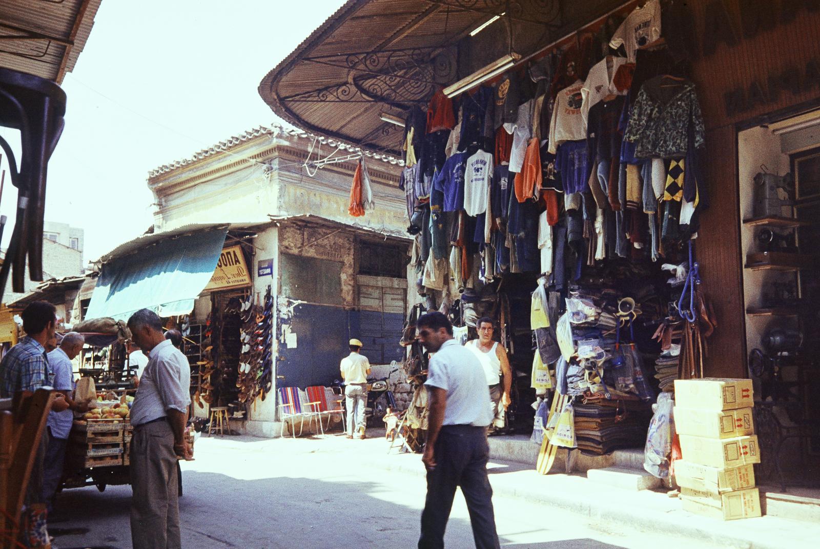 1970, Szomolányi József, colorful, clothing store, bazaar, Fortepan #302861
