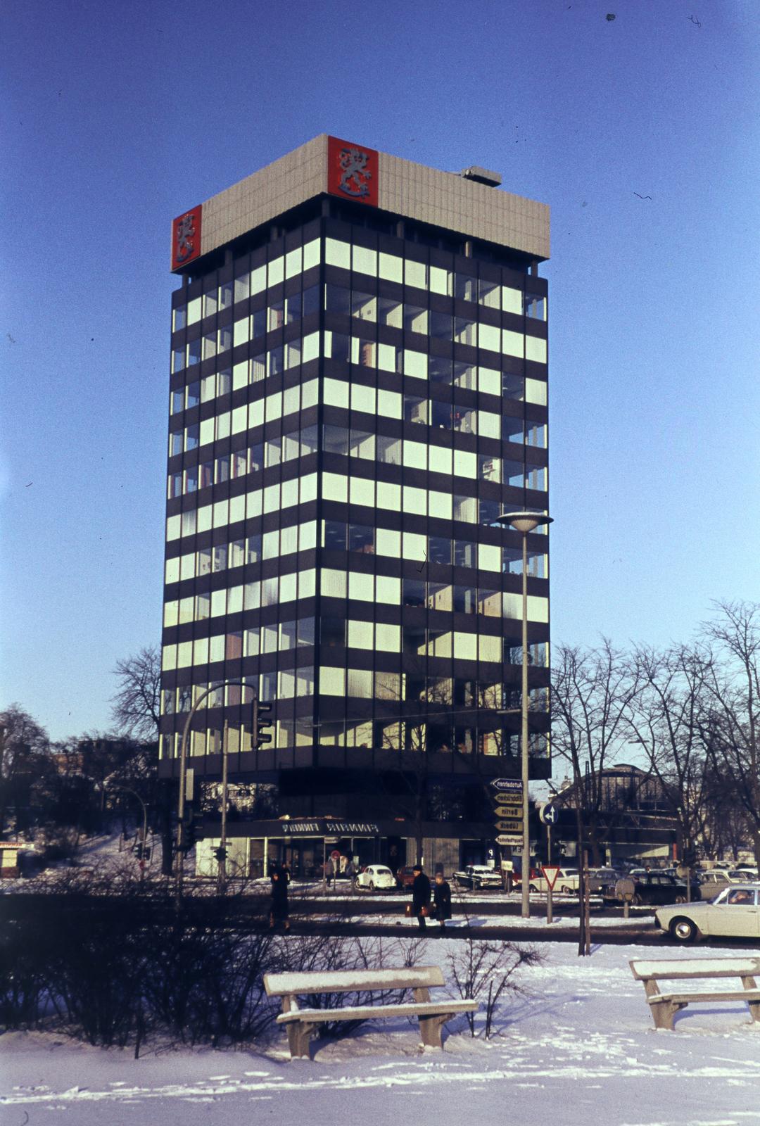 1968, Szomolányi József, colorful, tall house, Fortepan #302866