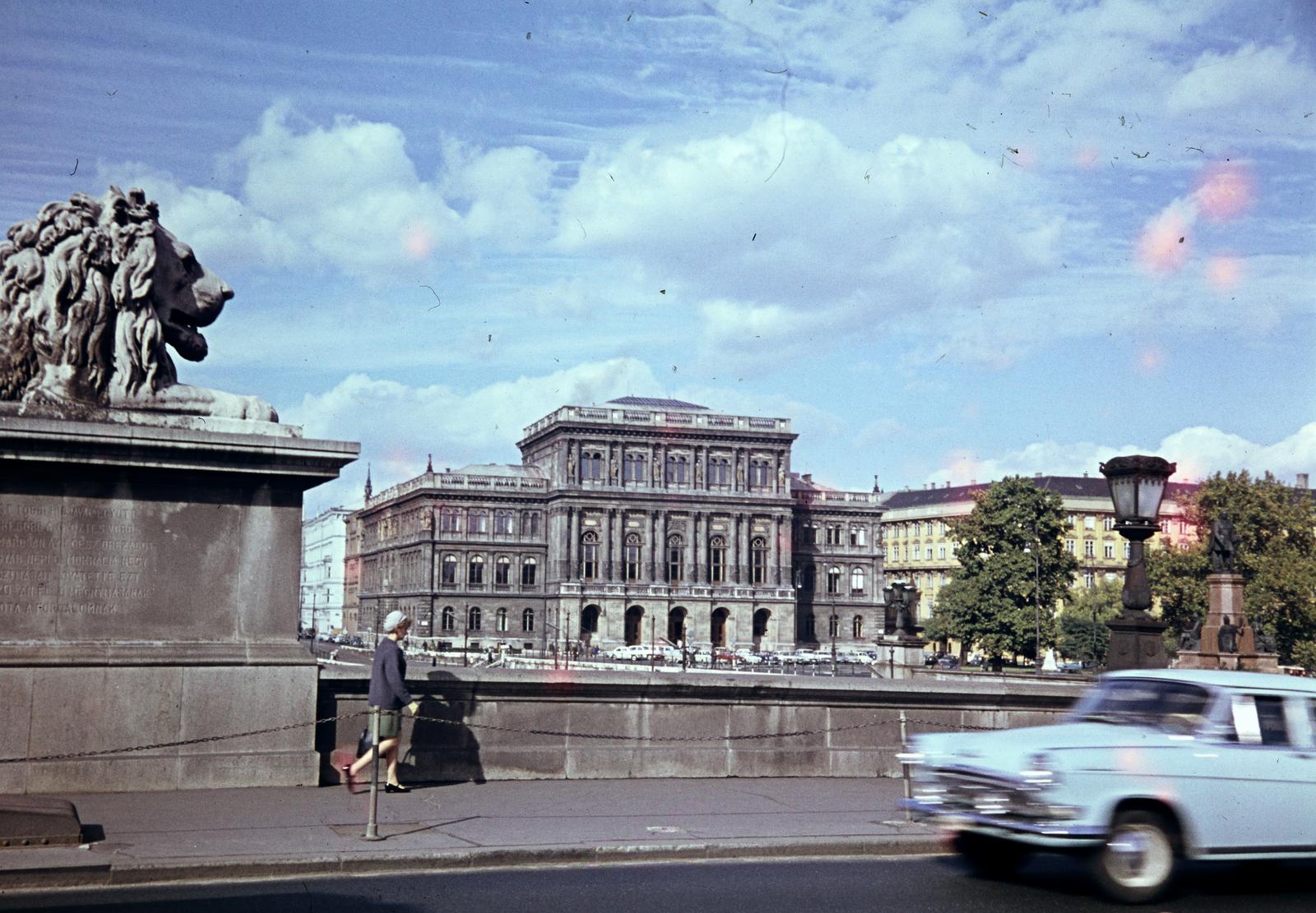 1964, Szomolányi József, színes, középület, Hild József-terv, Magyar Tudományos Akadémia, Friedrich August Stüler-terv, neoreneszánsz, Fortepan #302899