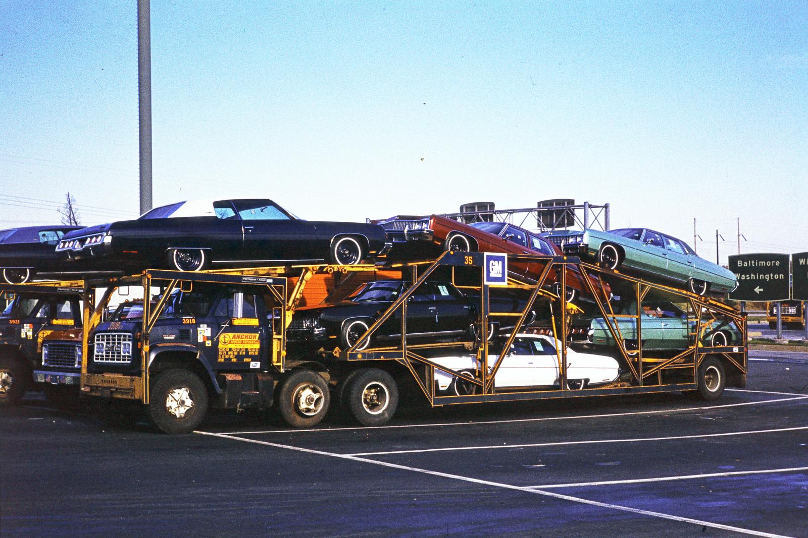 1974, Szomolányi József, colorful, car transporter, Fortepan #302918