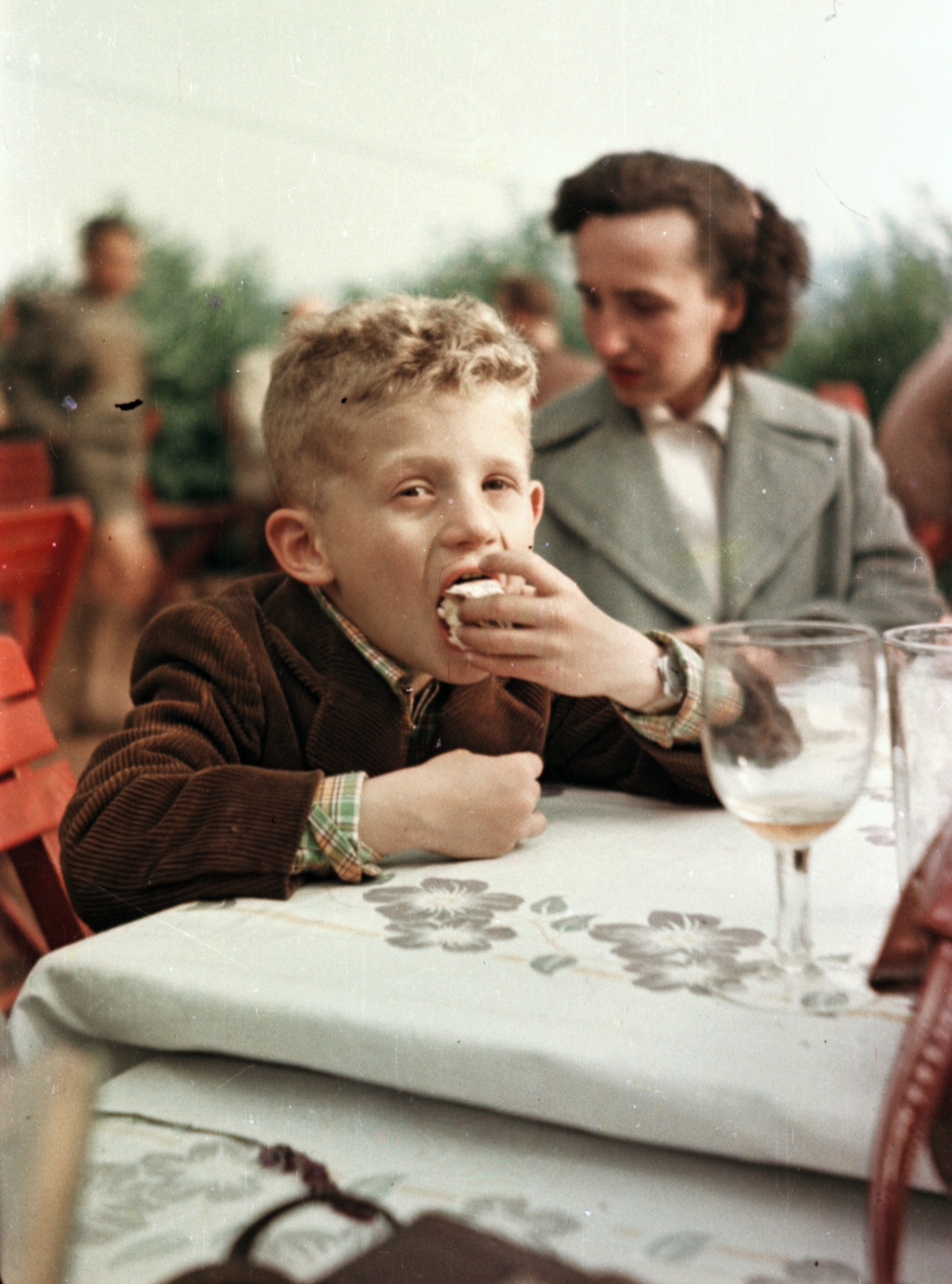 1956, Fortepan, colorful, meal, drinking, kid, Fortepan #30292