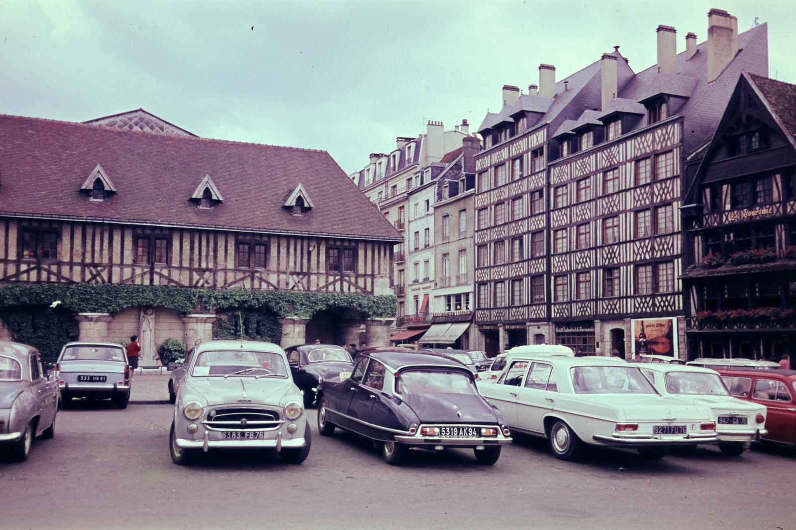 1964, Szomolányi József, car park, colorful, Citroën-brand, Fortepan #302964