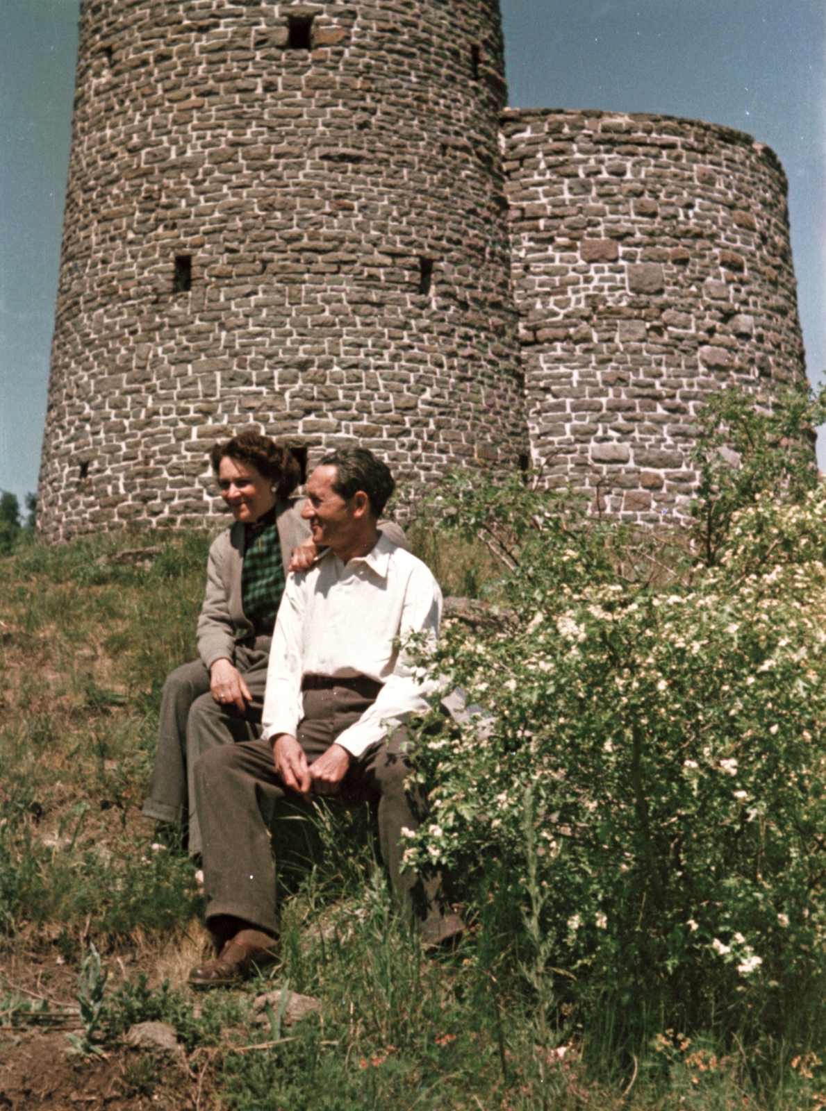 Hungary, Mátrafüred, Dobogó-kő hegy, Kozmáry-kilátó., 1956, Fortepan, colorful, excursion, Fortepan #30298