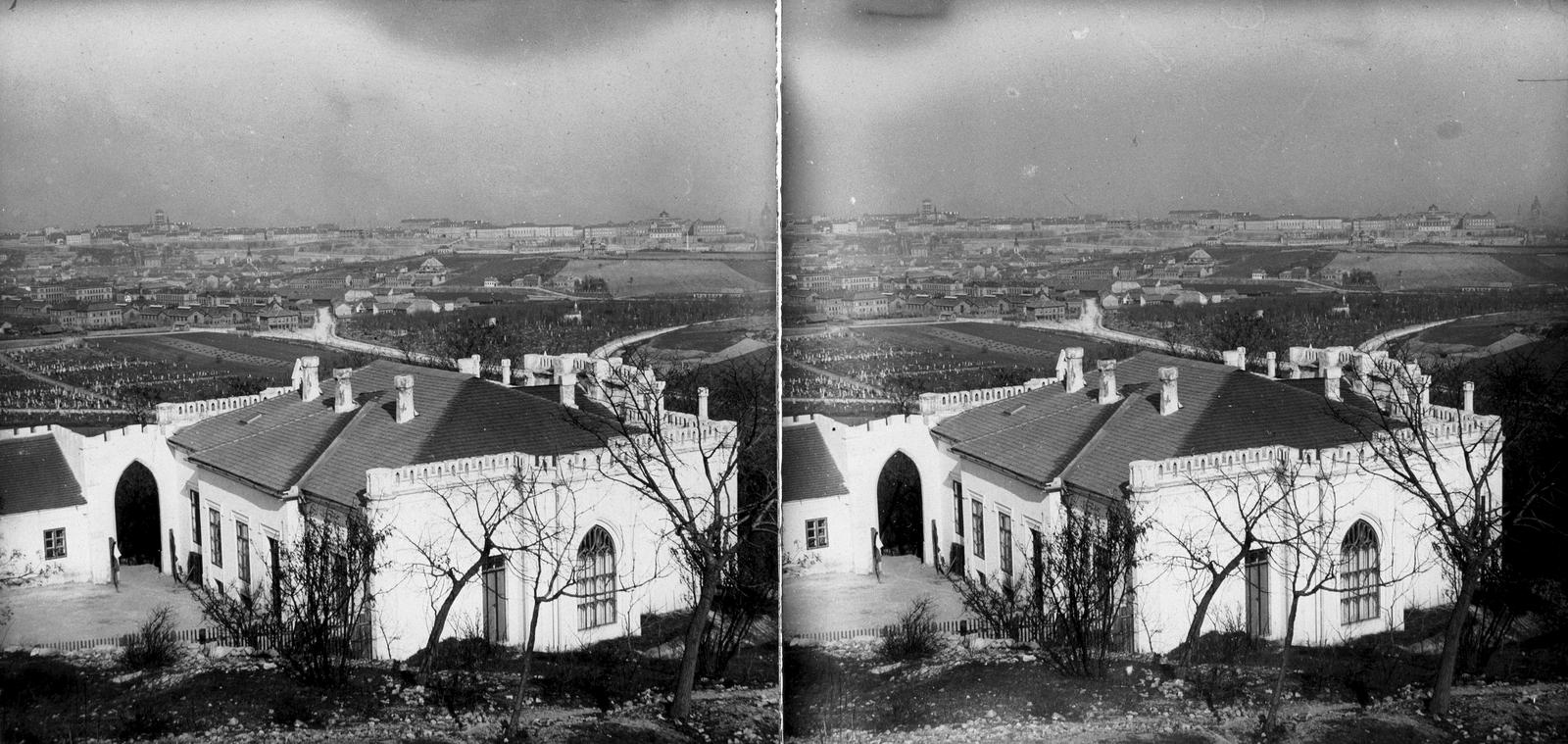 Hungary, Budapest XII., Meredek utca 5., a Weber / Saxlehner-nyaraló. A felvétel 1894-ben készült., 1900, SZTFH Földtani Szolgálatának gyűjteménye, stereophoto, building, picture, Budapest, Fortepan #303230