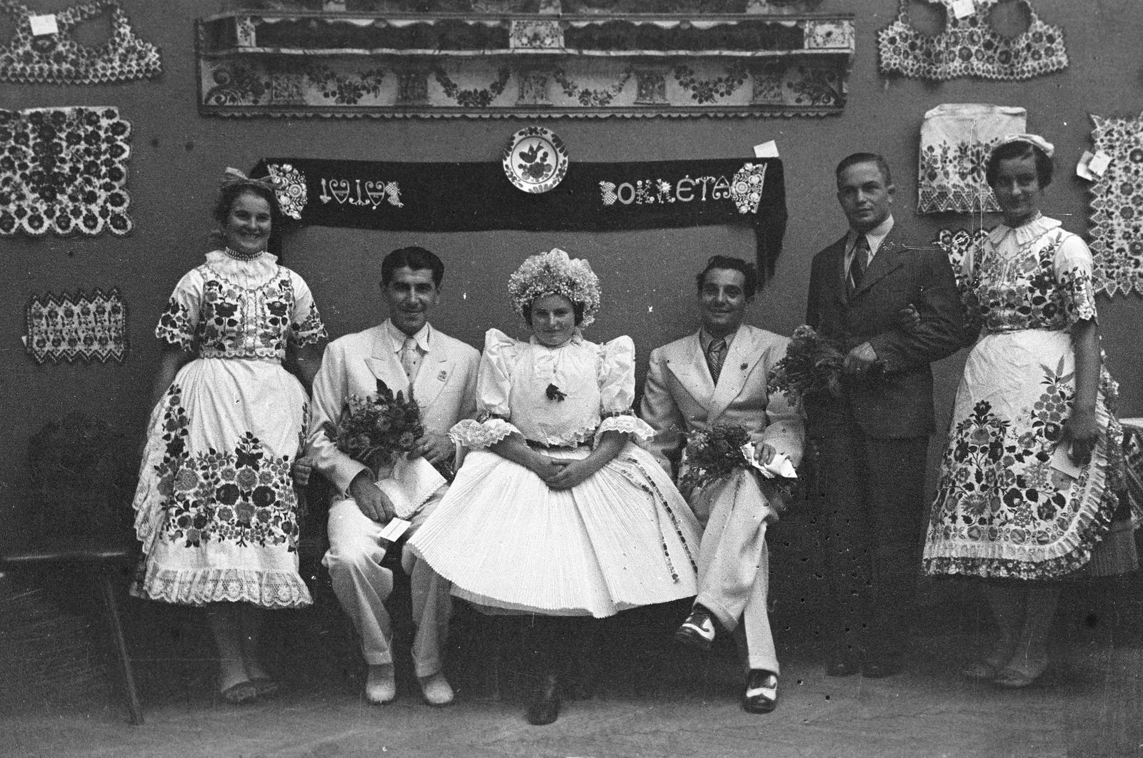 1936, Inkey Tibor, Gyöngyösbokréta-movement, folk costume, Fortepan #303663