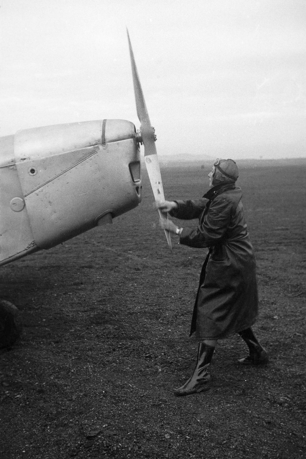 1939, Inkey Tibor, propeller, airplane, Fortepan #303746