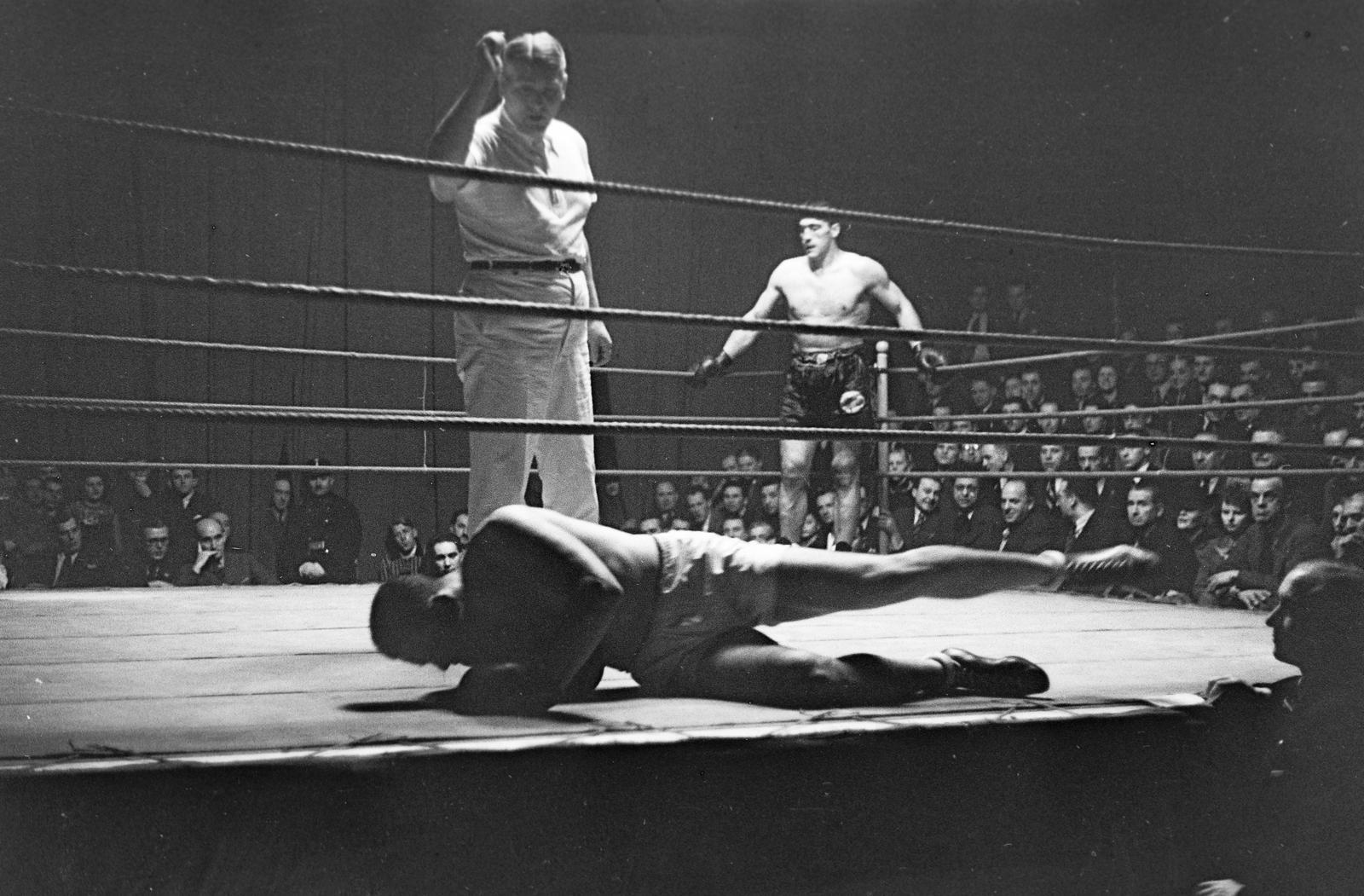 1938, Inkey Tibor, ring, sportbíró, ökölvívás, Fortepan #303751