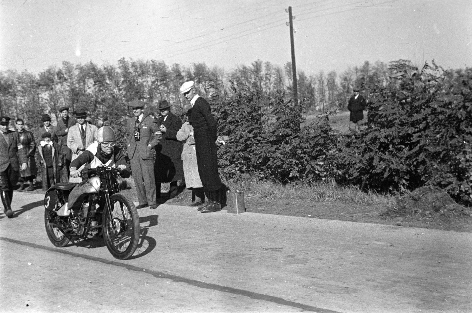 1937, Inkey Tibor, competition, motorcycle, Fortepan #303761
