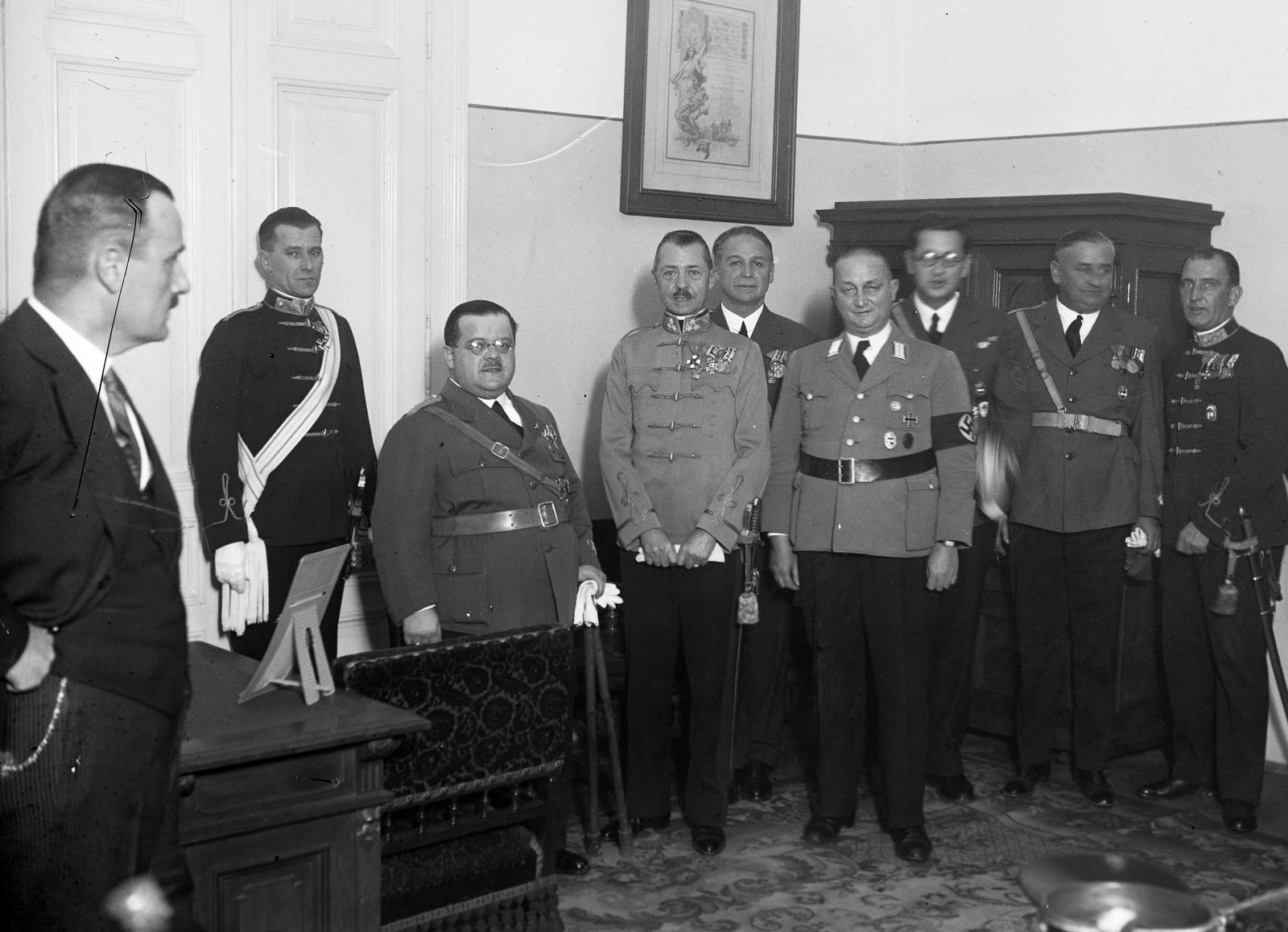 1936, Inkey Tibor, officer, soldier, swastica, Fortepan #303874