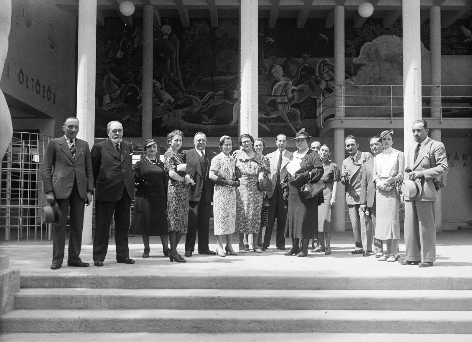 1936, Inkey Tibor, tableau, wall painting, Fortepan #303922