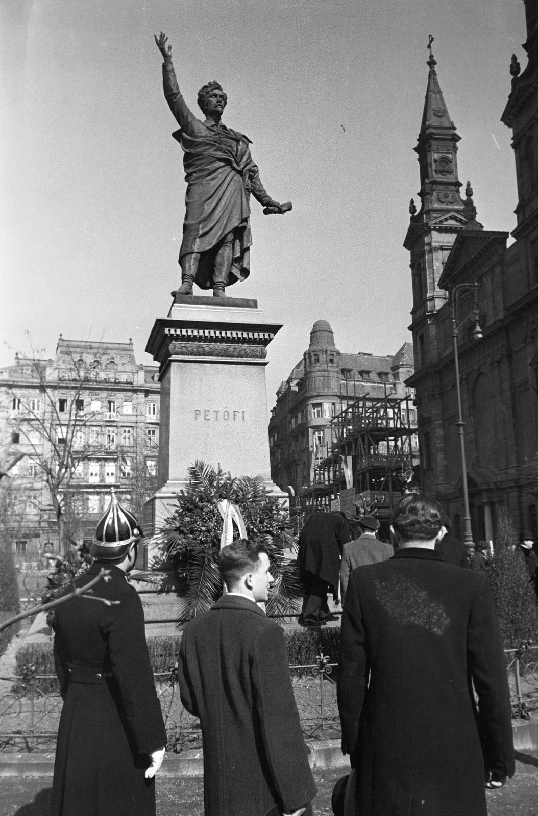 1938, Inkey Tibor, Petőfi-ábrázolás, szobor, Huszár Adolf-terv, Fortepan #303955