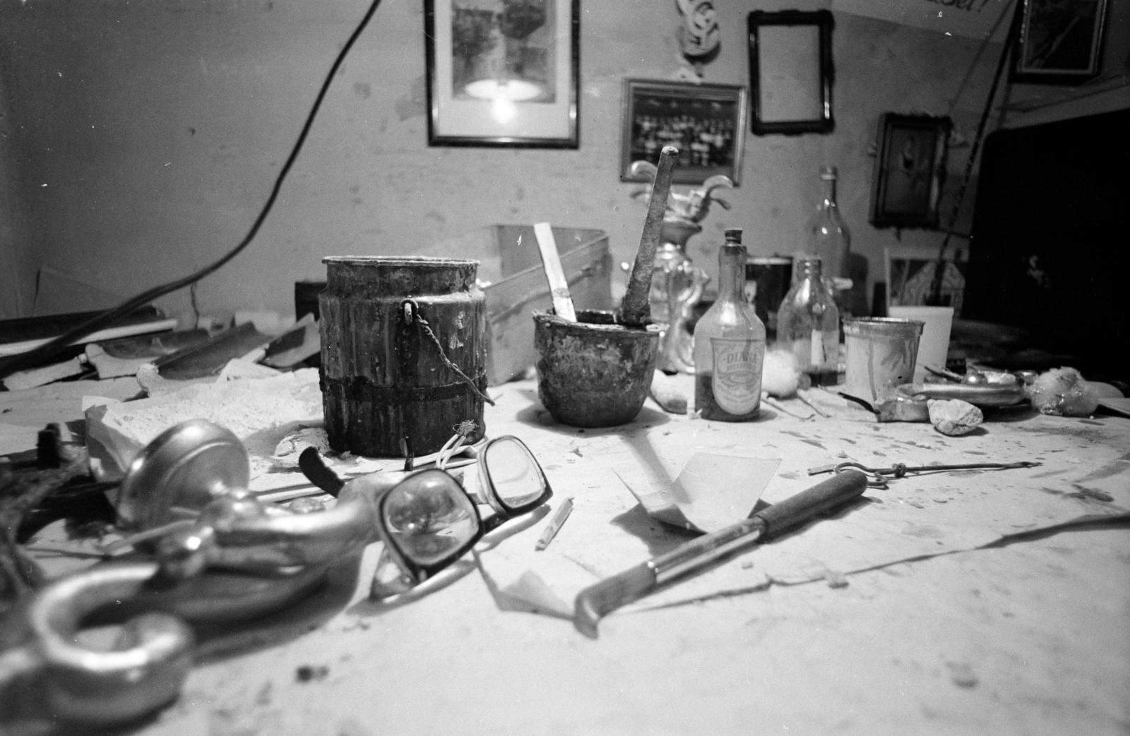 1981, Szebeni András, workshop, Fortepan #304080