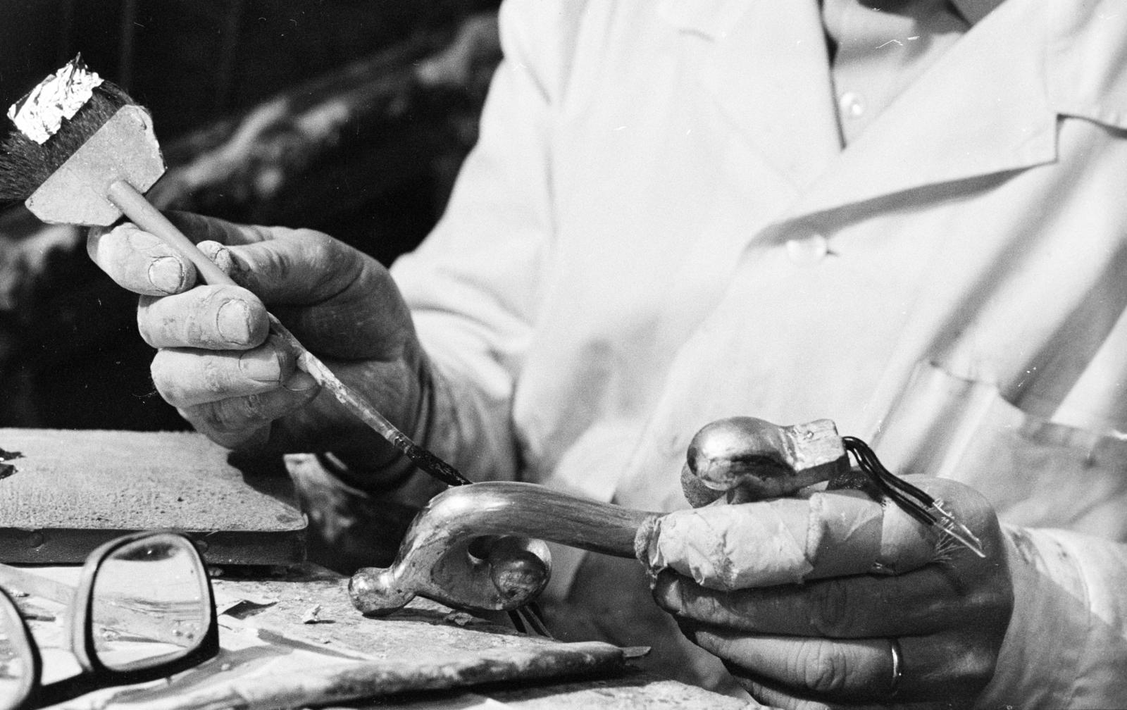 1981, Szebeni András, extinct crafts, brush, tradie, Fortepan #304082