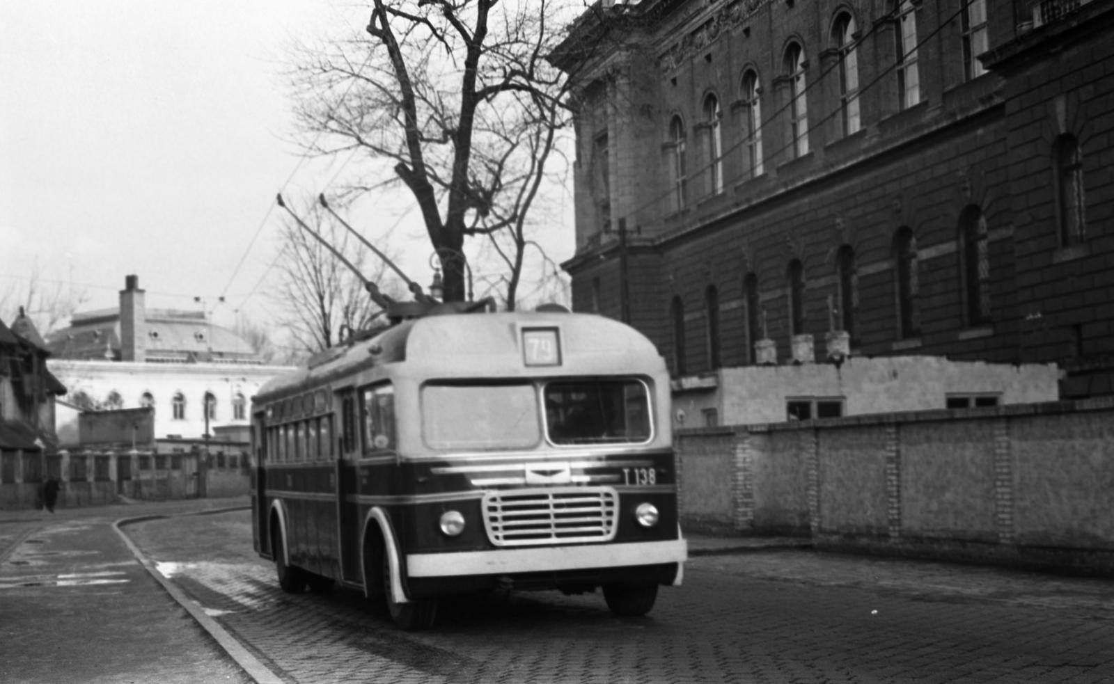 1960, Beszeda László Zoltán, trolley bus, Fortepan #304223