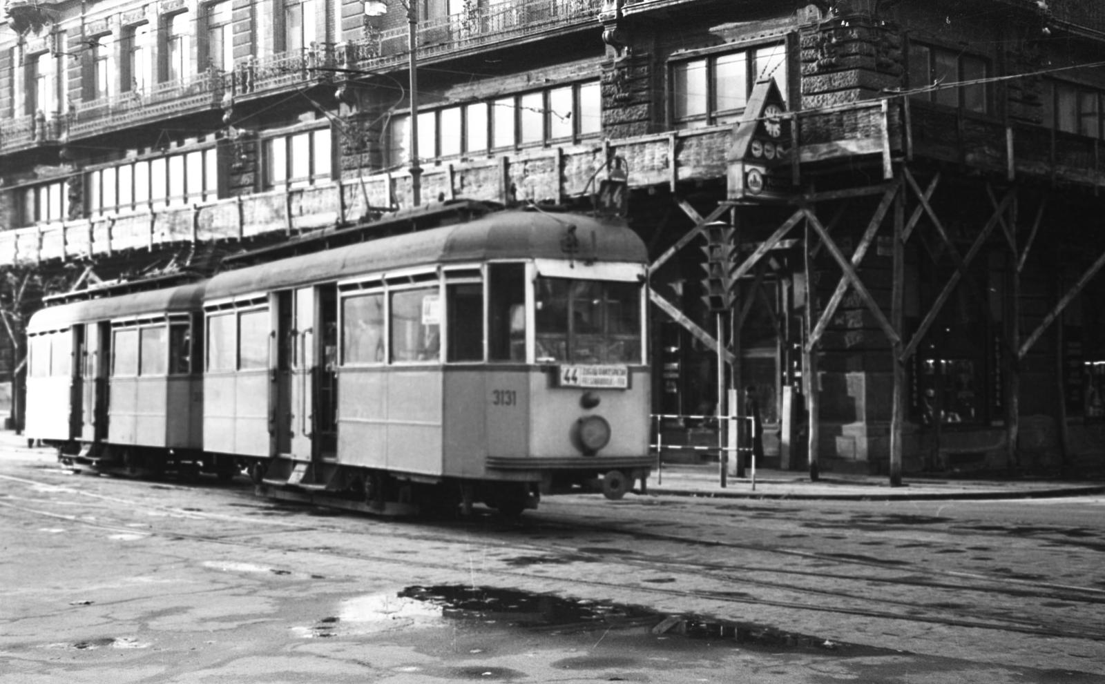 1960, Beszeda László Zoltán, köztéri óra, viszonylattábla, villamos, viszonylatszám, Fortepan #304230