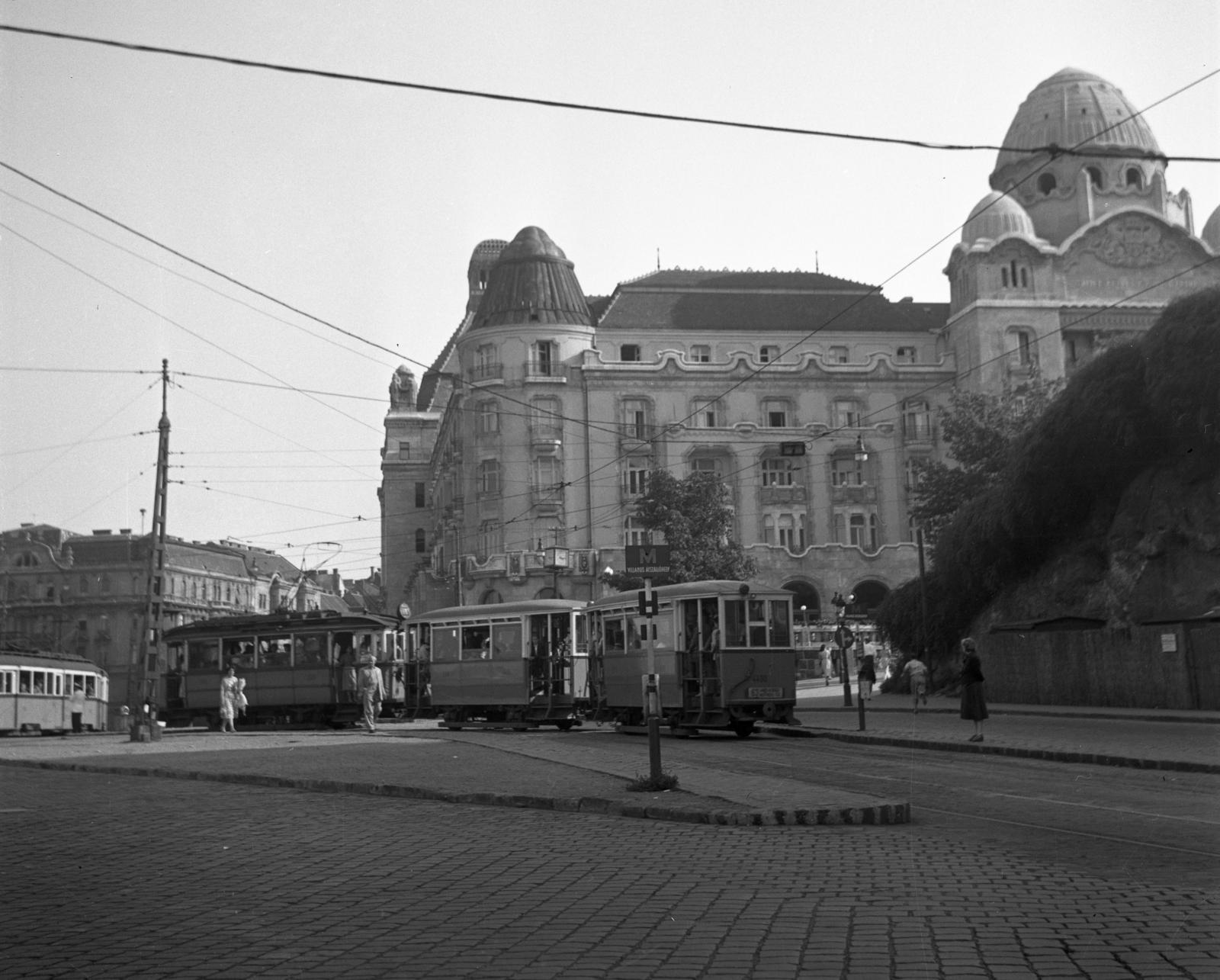 1960, Bán Tamás, viszonylatszám, gyógyintézmény, köztéri óra, villamos, Fortepan #304363