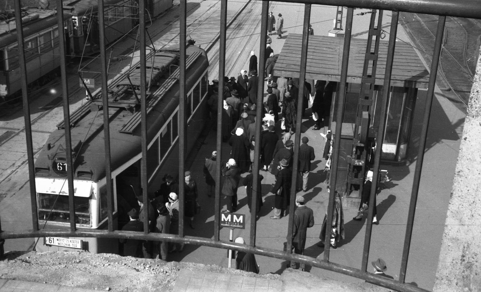 1962, Bán Tamás, public transport line number, passenger, tram, Fortepan #304446