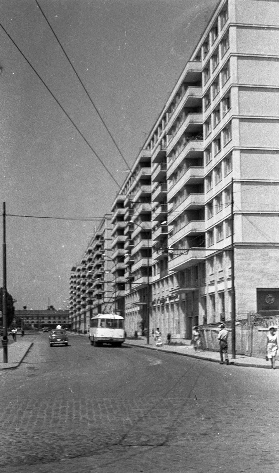 1962, Bán Tamás, blocks, street view, Fortepan #304458