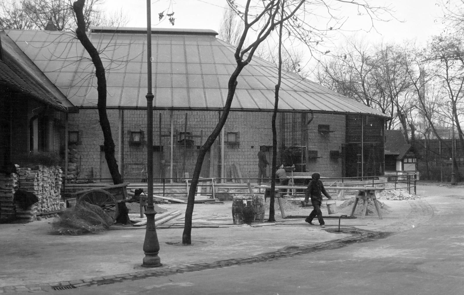 Hungary, Zoo, Budapest XIV., Majomház., 1936, Inkey Tibor, construction, Budapest, Fortepan #304483