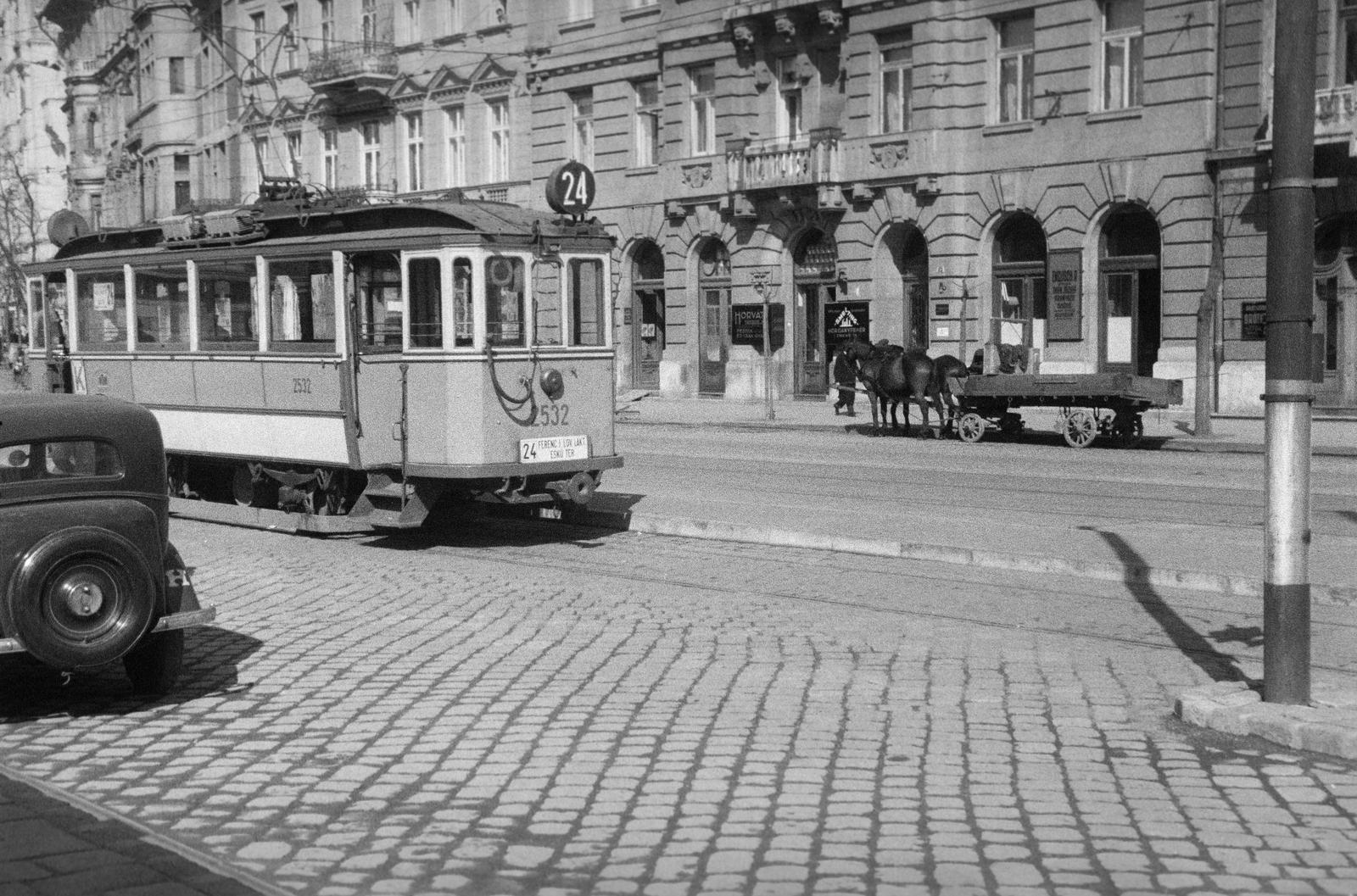 1939, Inkey Tibor, destination sign, Horse-drawn carriage, Fortepan #304586