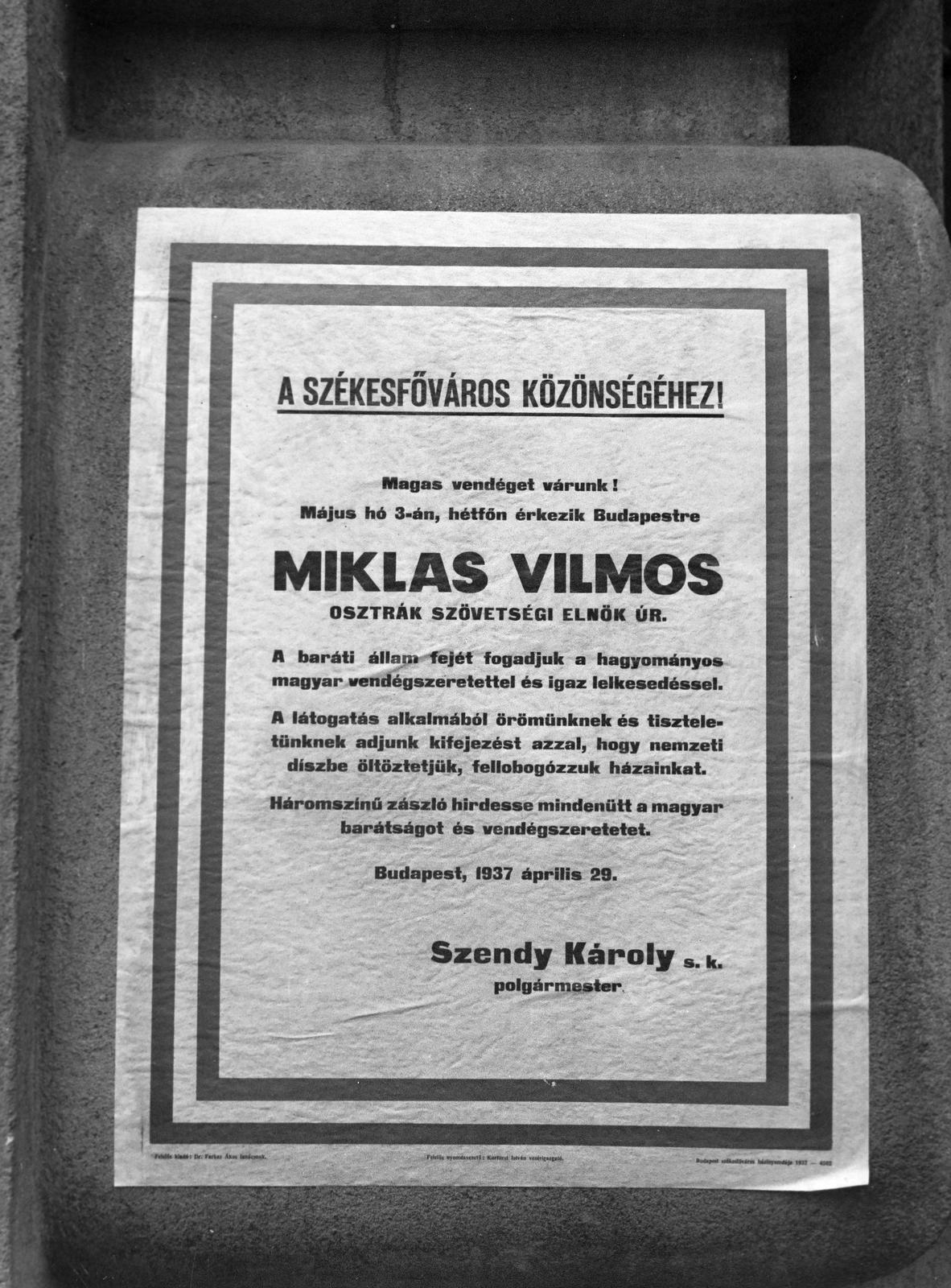 1937, Inkey Tibor, announcement, politics, Fortepan #304640