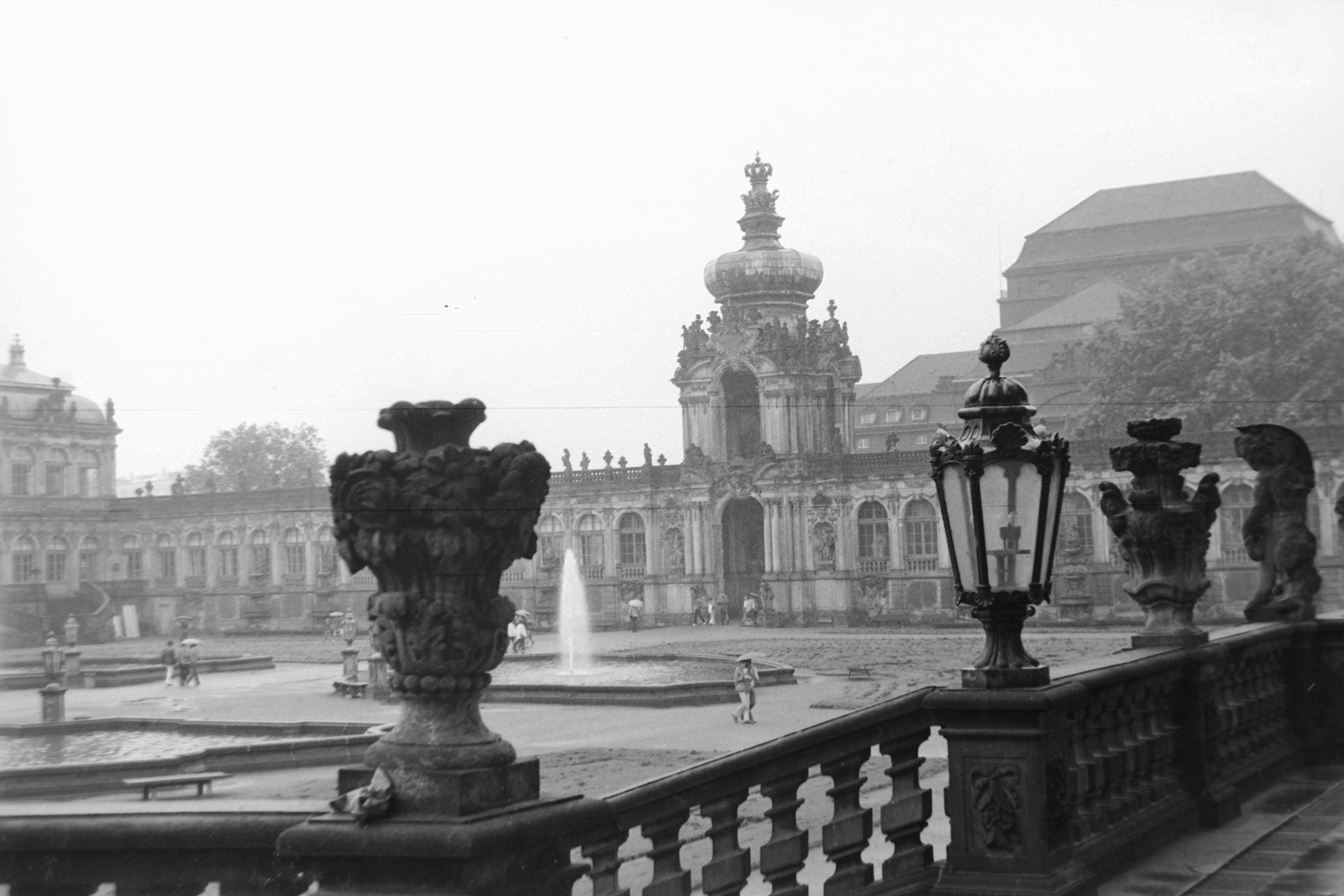 Germany, Dresden, Zwinger., 1976, Németh Tamás, GDR, Baroque-style, palace, Matthäus Daniel Pöppelmann-design, Fortepan #30466