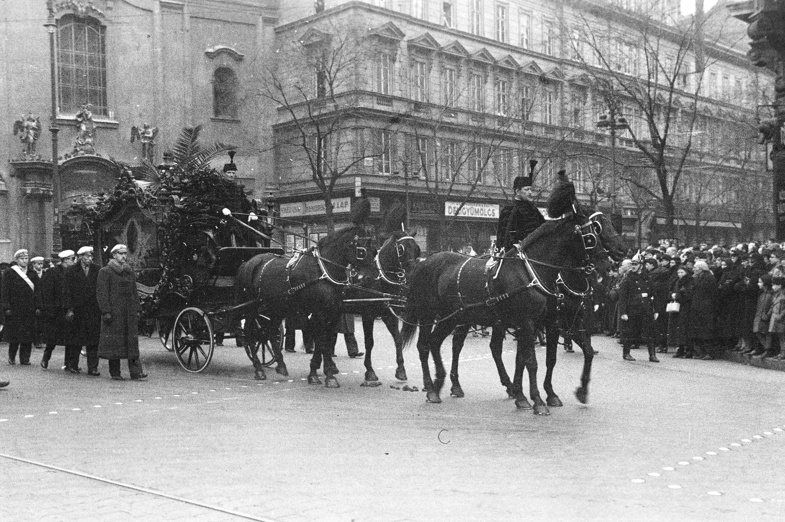 1940, Inkey Tibor, march, mourning coach, Fortepan #304692