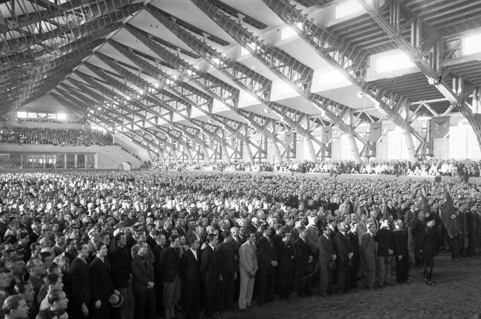 1939, Inkey Tibor, mass, sport hall, meeting, Fortepan #304768