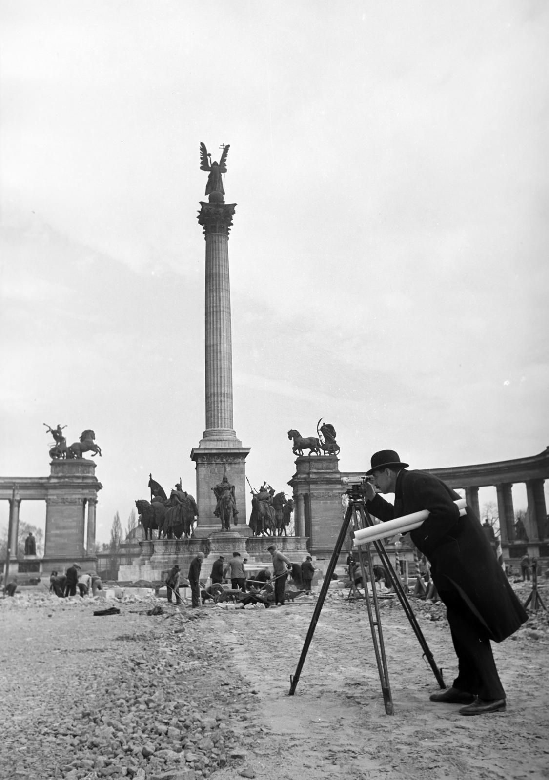 1937, Inkey Tibor, theodolite, Fortepan #304786