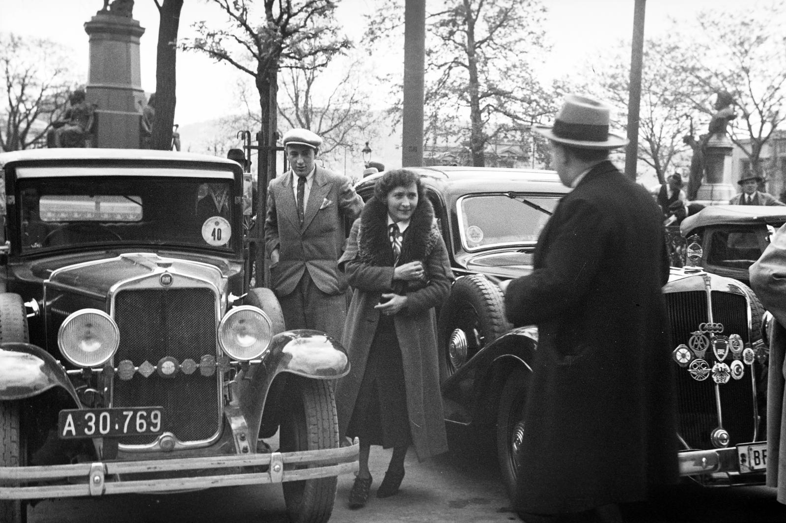 1937, Inkey Tibor, automobile, Horch-brand, Fiat-brand, number plate, Fortepan #304801