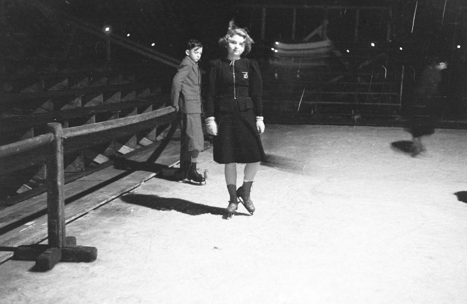 1938, Inkey Tibor, korcsolya, Fortepan #304829