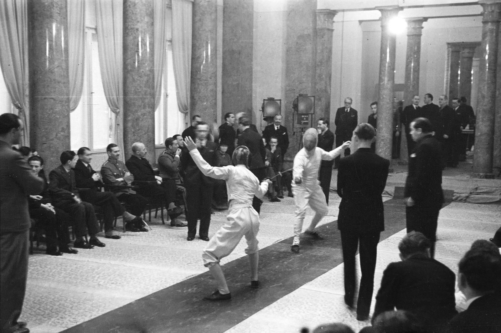 1937, Inkey Tibor, Best of, filming, referee, audience, Fortepan #304907