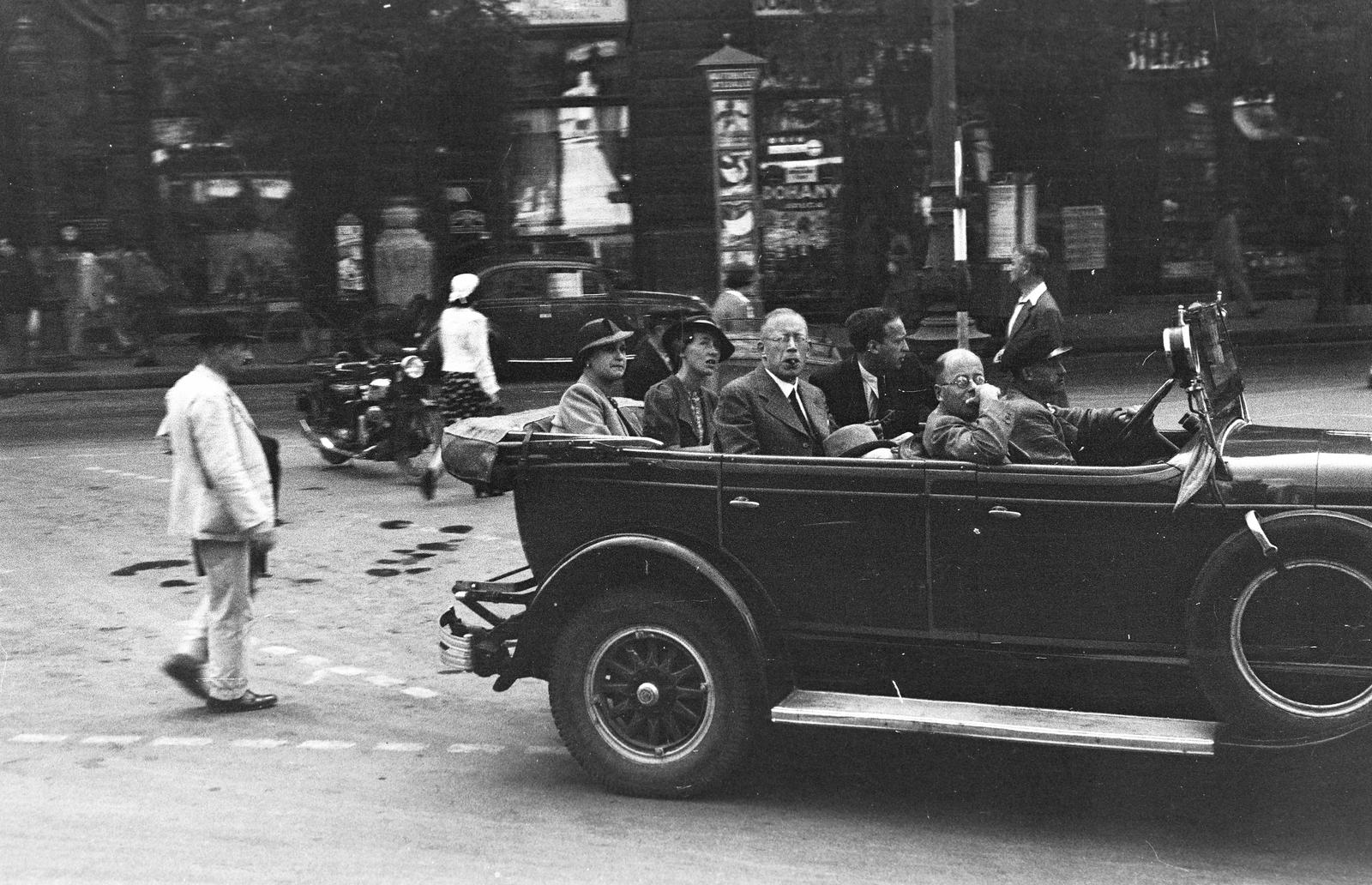 1937, Inkey Tibor, automobil, napfénytető, Fortepan #304913