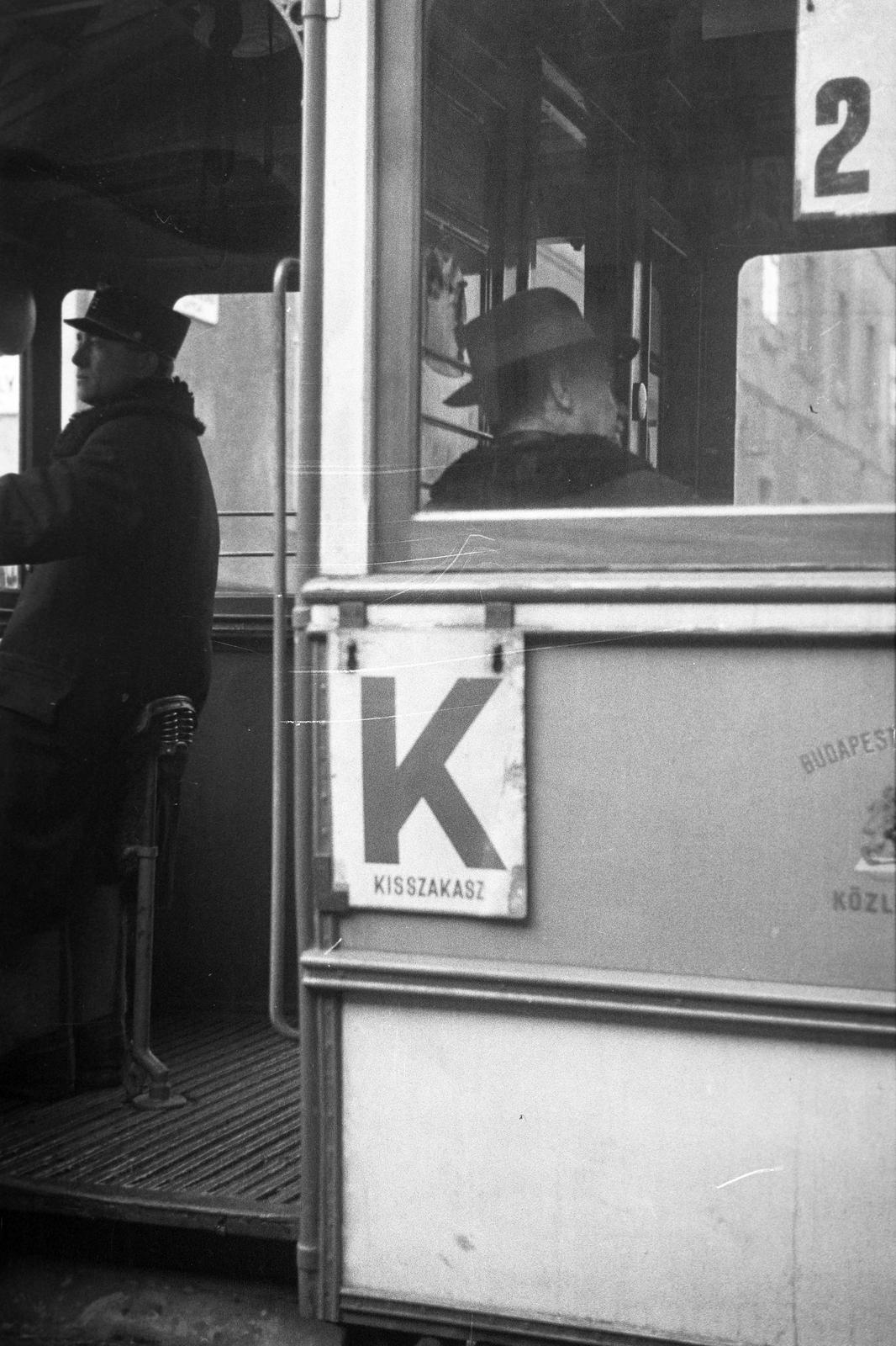 1937, Inkey Tibor, háttal, villamosvezető, zománctábla, villamos, tábla, Fortepan #304914